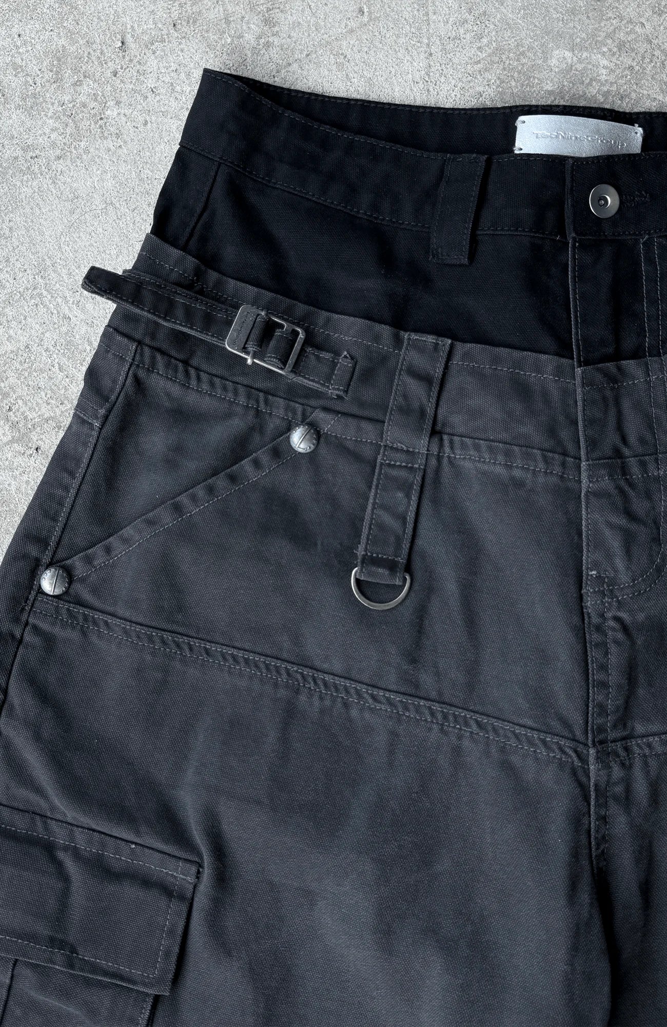 TECNINEGROUP Detachable Reflective Firefighter Cargo Pants Gray