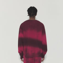 VANN VALRENCE Ombre Stripe Crewneck Sweatshirt