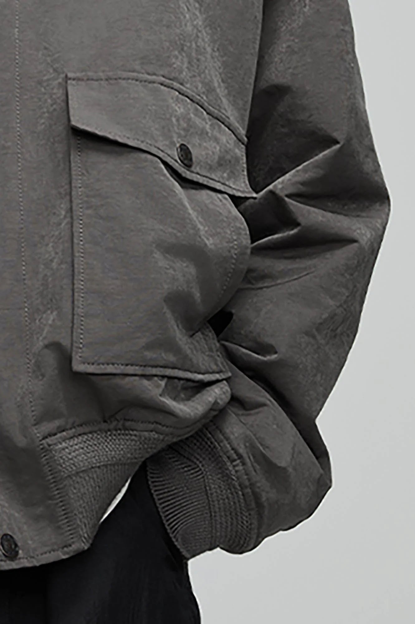 OPICLOTH Retro Stand-Collar Bomber Jacket