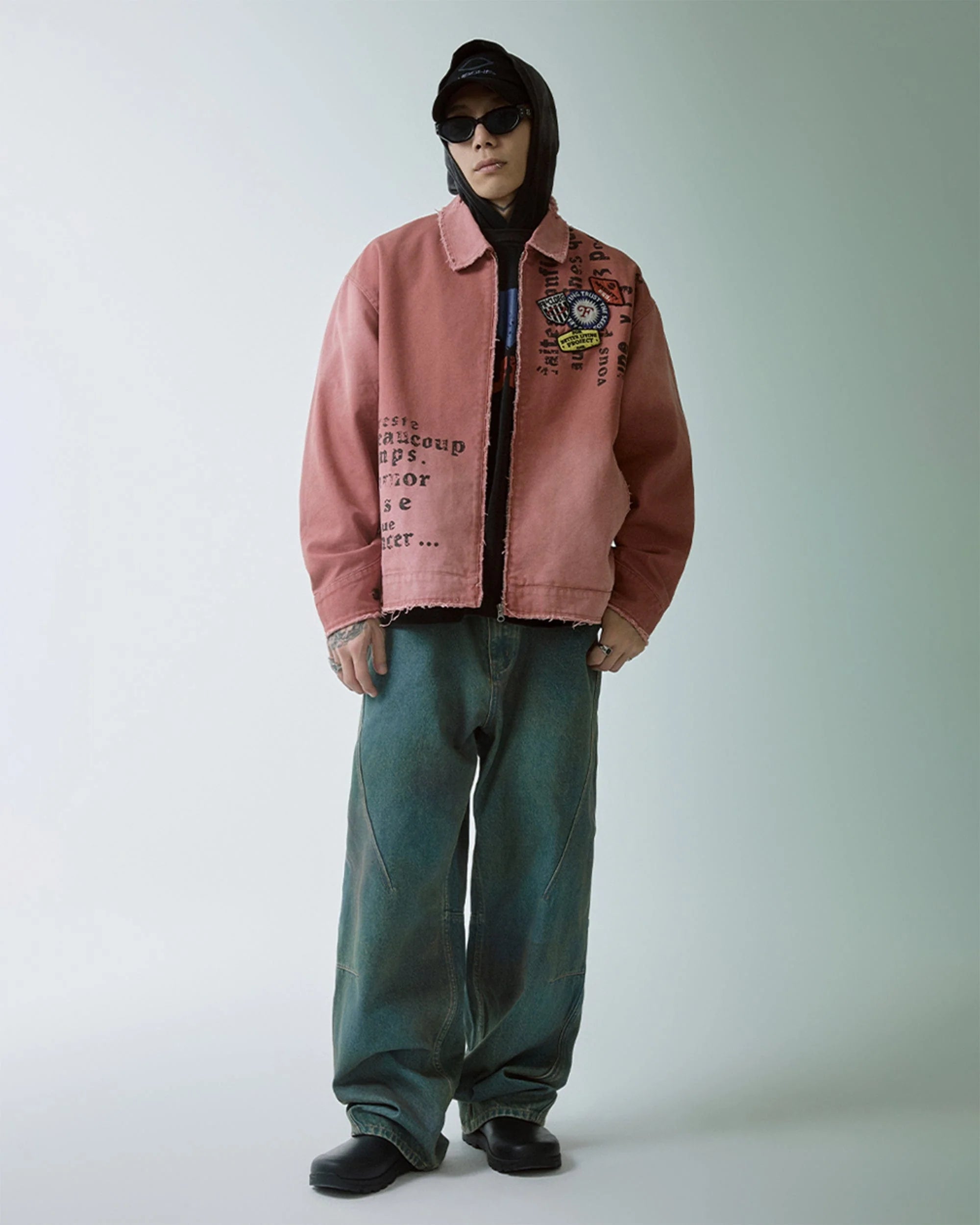 F2CE Distressed Badge Patchwork Jacket