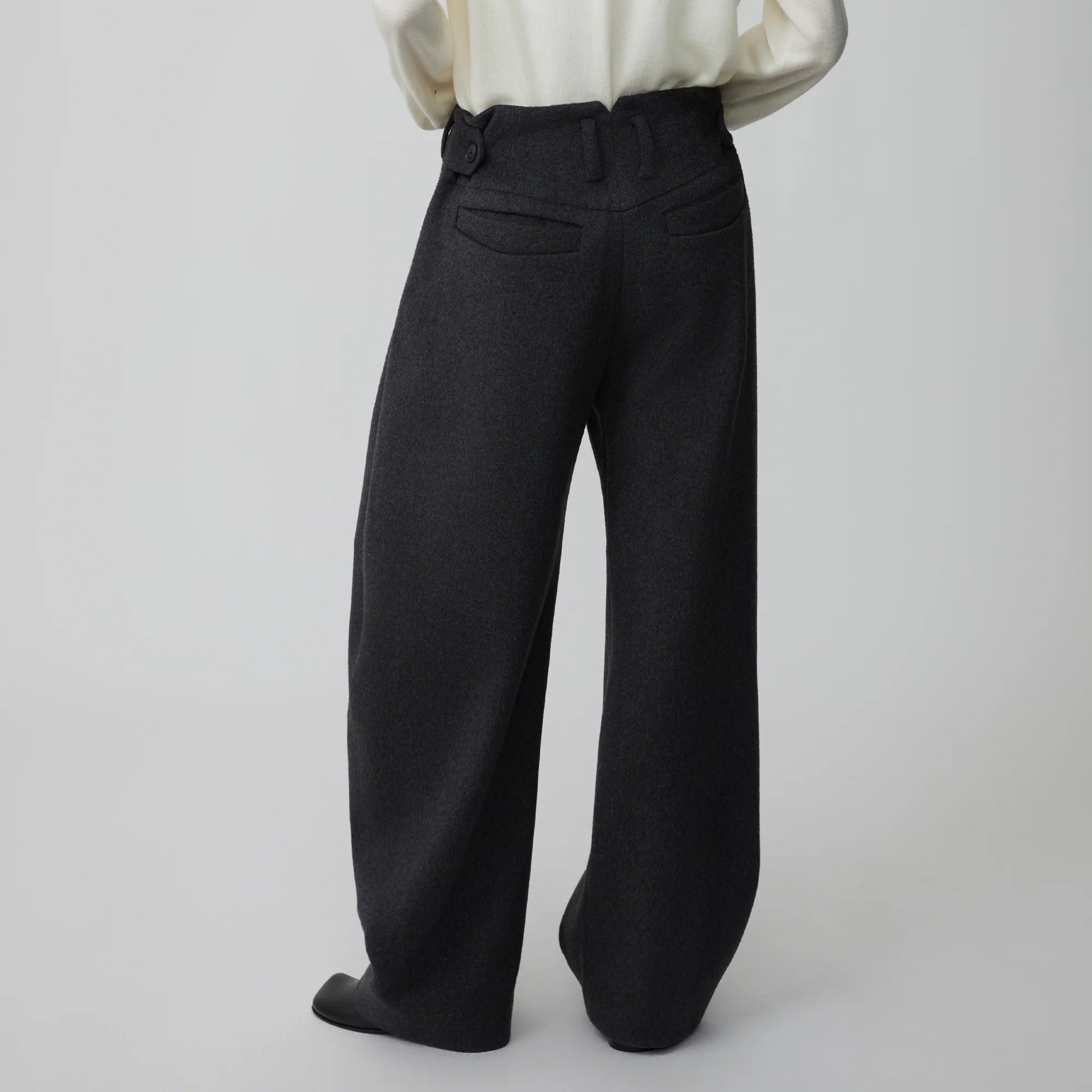 OPICLOTH Essential Wool-Blend Barrel Pants