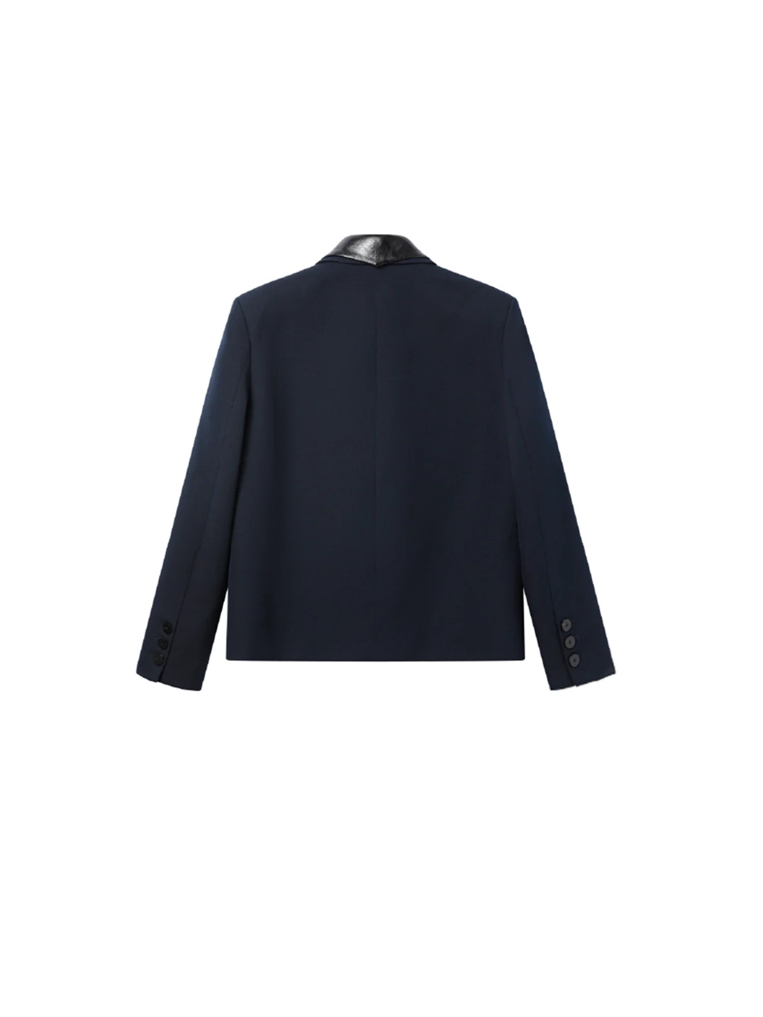 ALVNG AR ANTS Contrast PU-Panel Layered-Placket Blazer