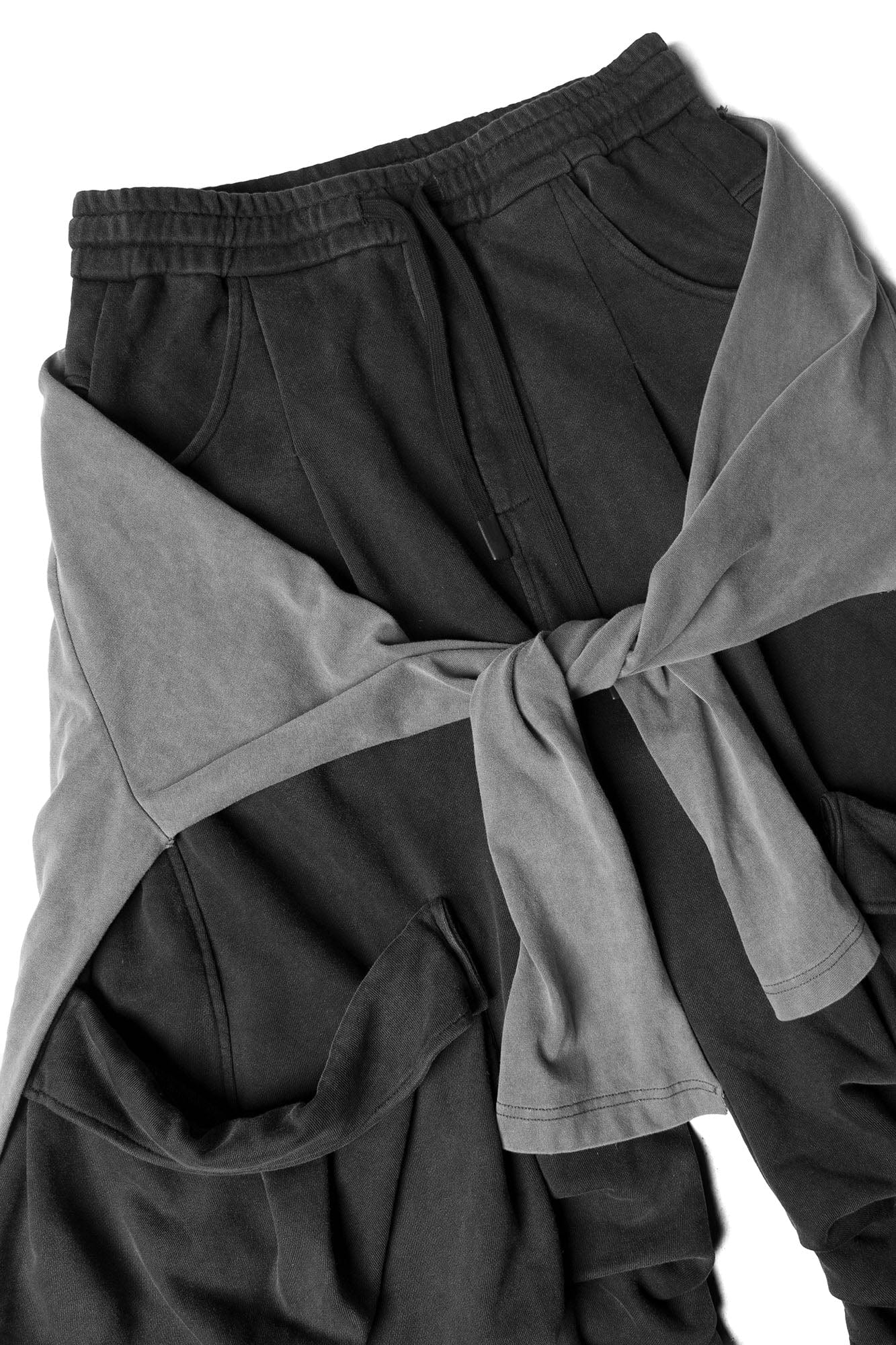 RELABEL Detachable Drape Multi-Pocket Drawstring Shorts