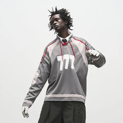 7440 37 1 Drawstring Panelled Hockey Jersey