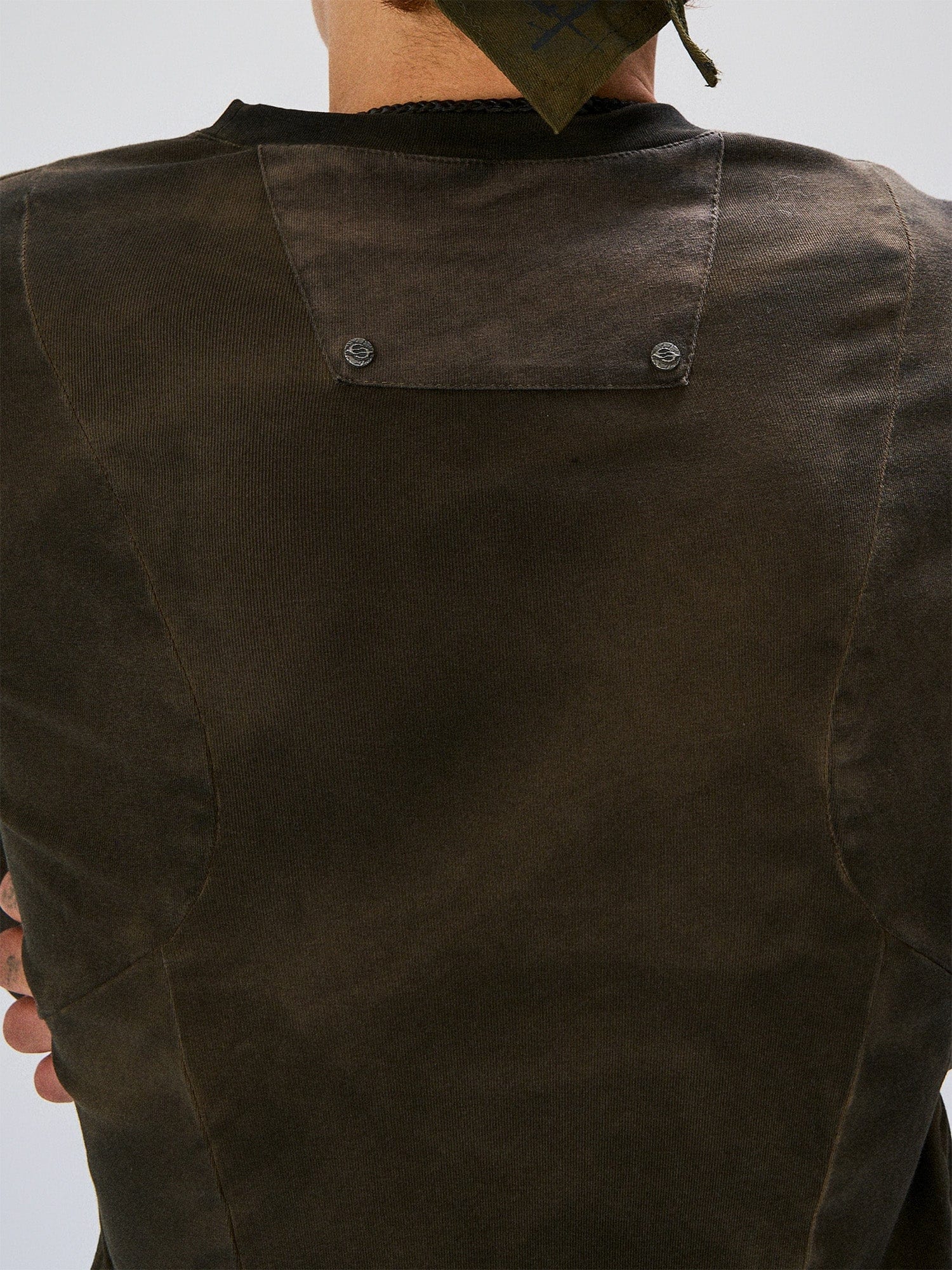 FLYERRER Washed Panelled Slim-Fit Long-Sleeve Tee