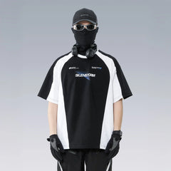 SILENSTORM Contrast Panelled Moisture-Wicking Graphic T-Shirt