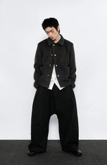 7440 37 1 Flap Pockets Wool-Blend Jacket