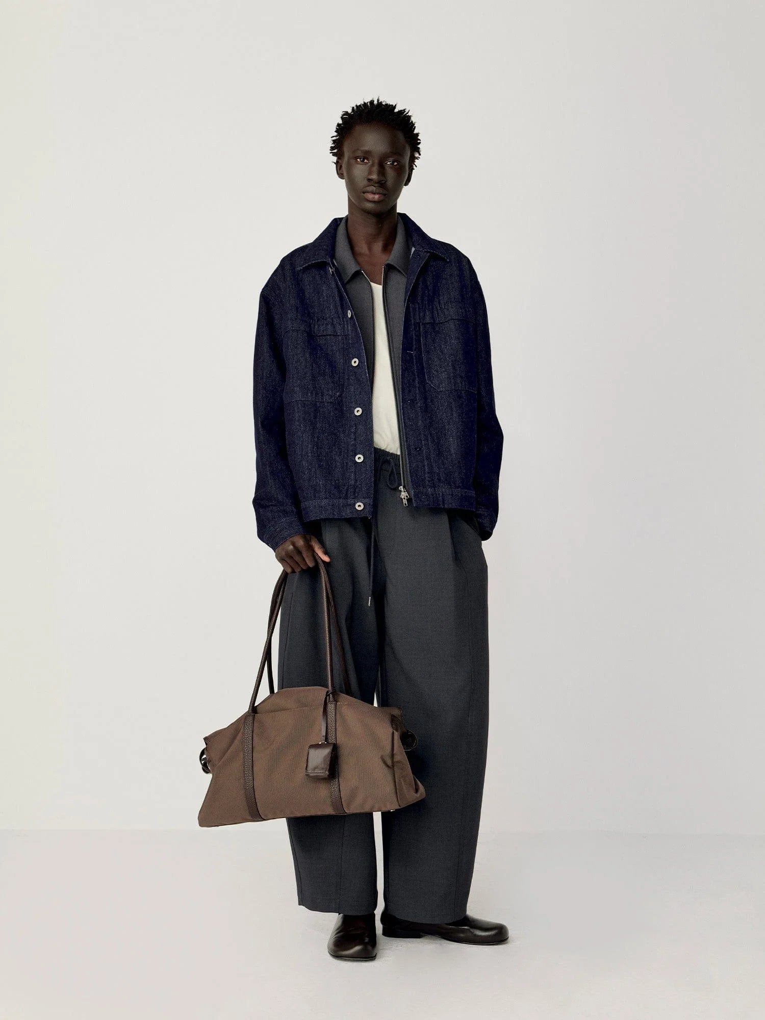 OPICLOTH Retro Dual-Pocket Denim Jacket
