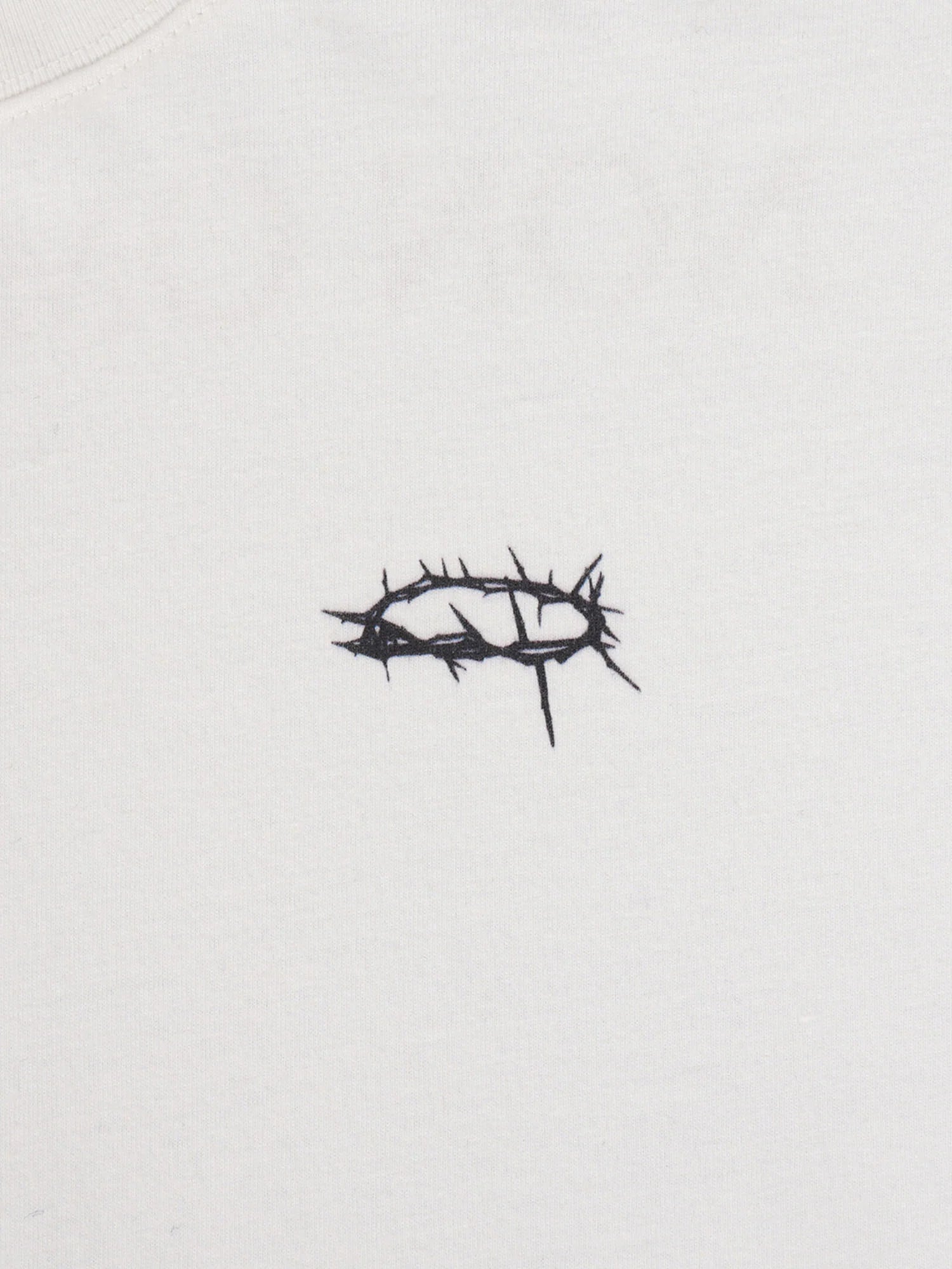 UNDERWATER Thorn Ring LOGO Long-Sleeve Tee White