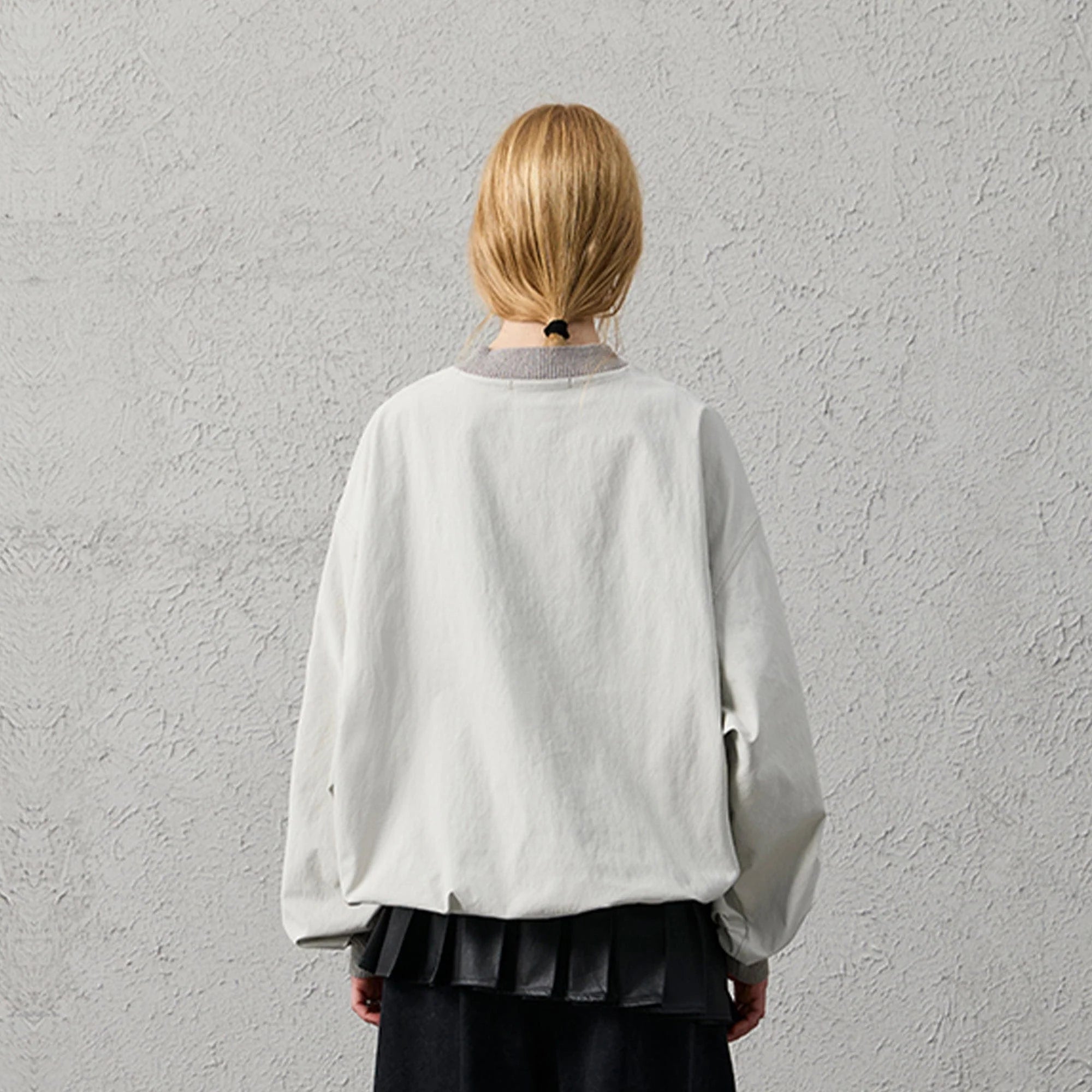 ORGANIC EMOTION Water-Repellent LOGO Embroidered Drawstring Sweatshirt