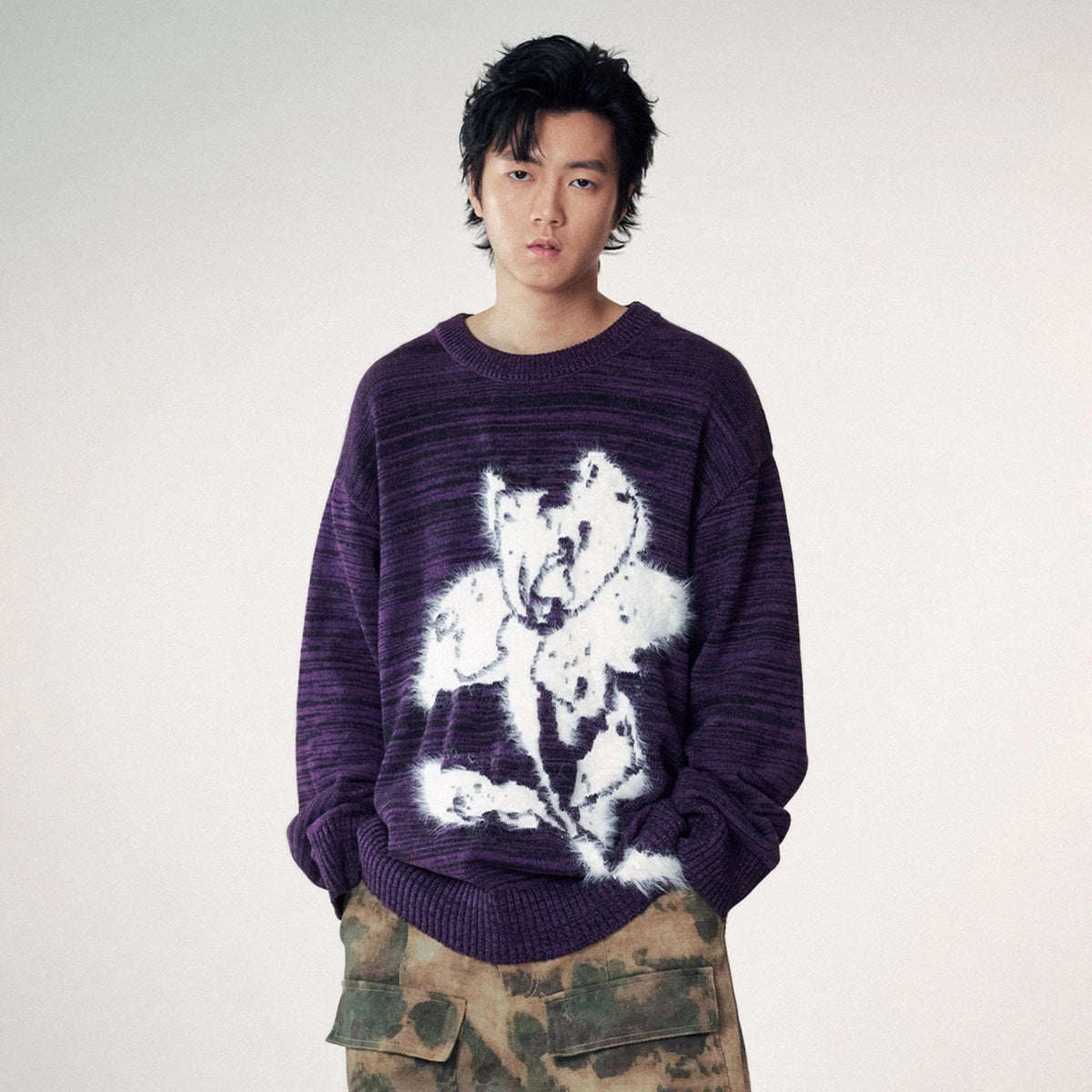 1997 POSTOFFICE Modern Knitted Lotus Sweatshirt