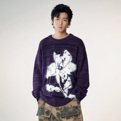 1997 POSTOFFICE Modern Knitted Lotus Sweatshirt