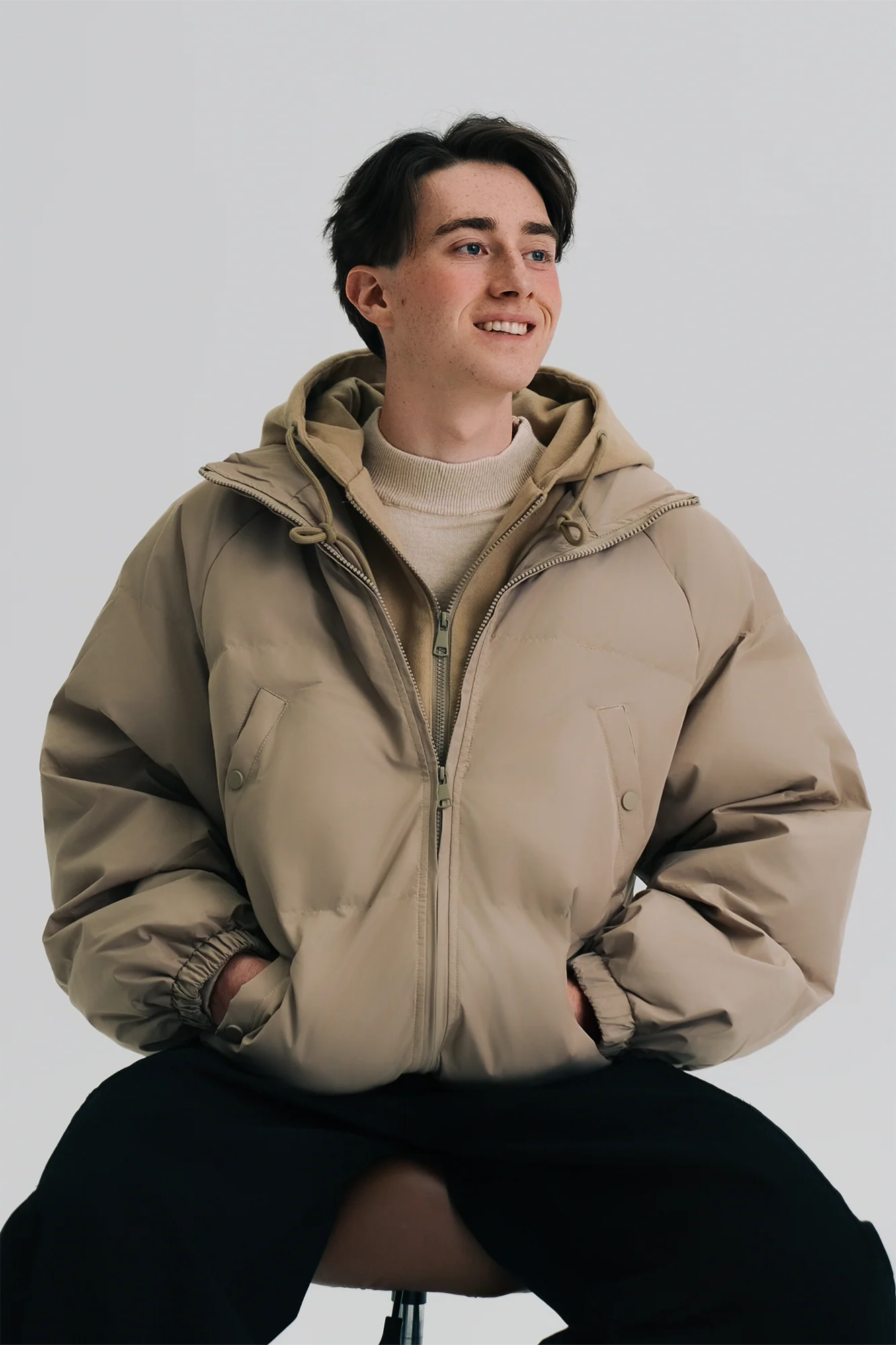 WIID Essential faux layered Hooded Puffer Jacket