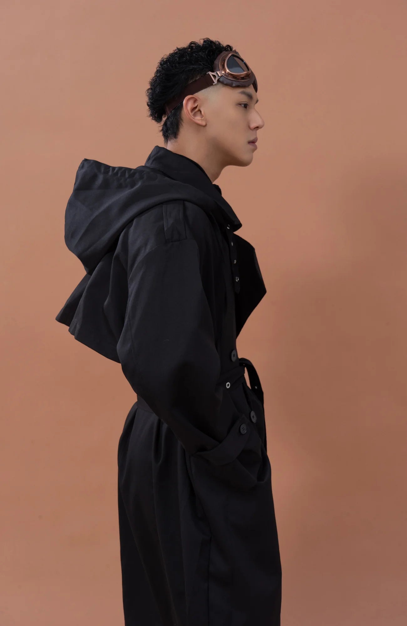 CLP Utility Belted Hooded Trench Coat