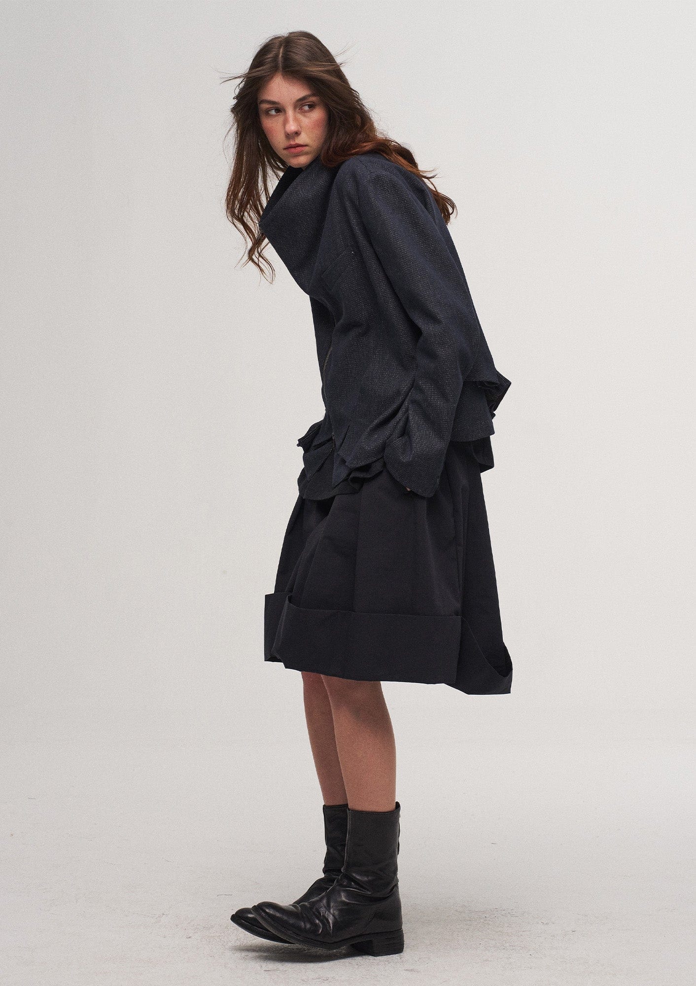 ILNya Nieternite Nifutur Double-Layer Weave Linen Jacket Blue