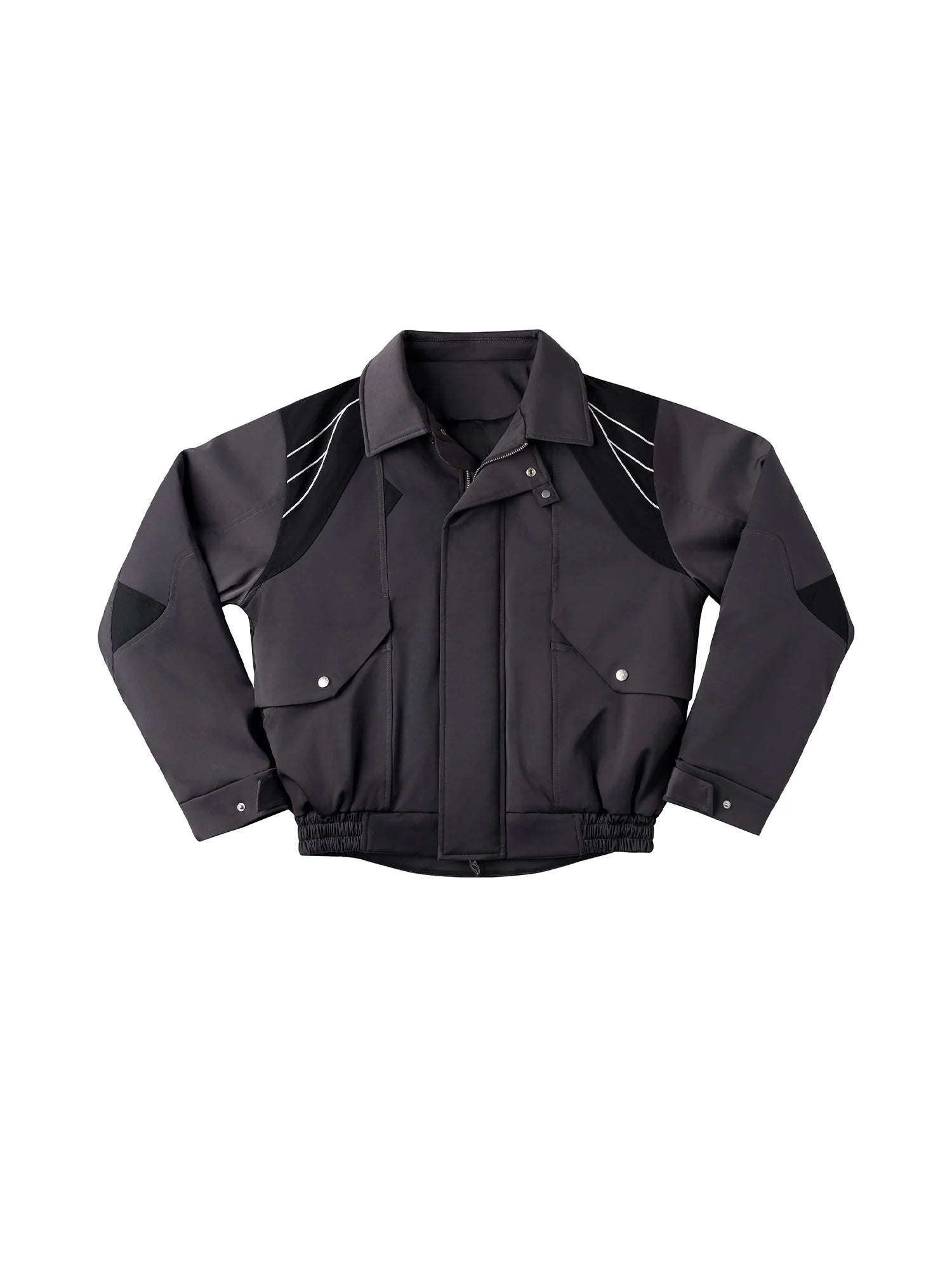 ESAIAS Satin Contrast Panel Puffer Jacket