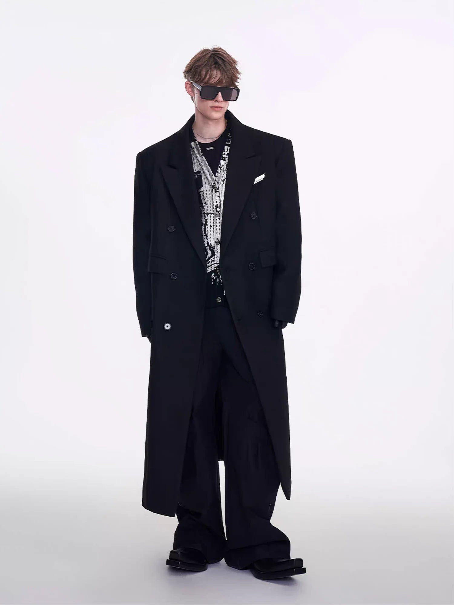 TIWILLTANG Modern Maxi Wool Coat
