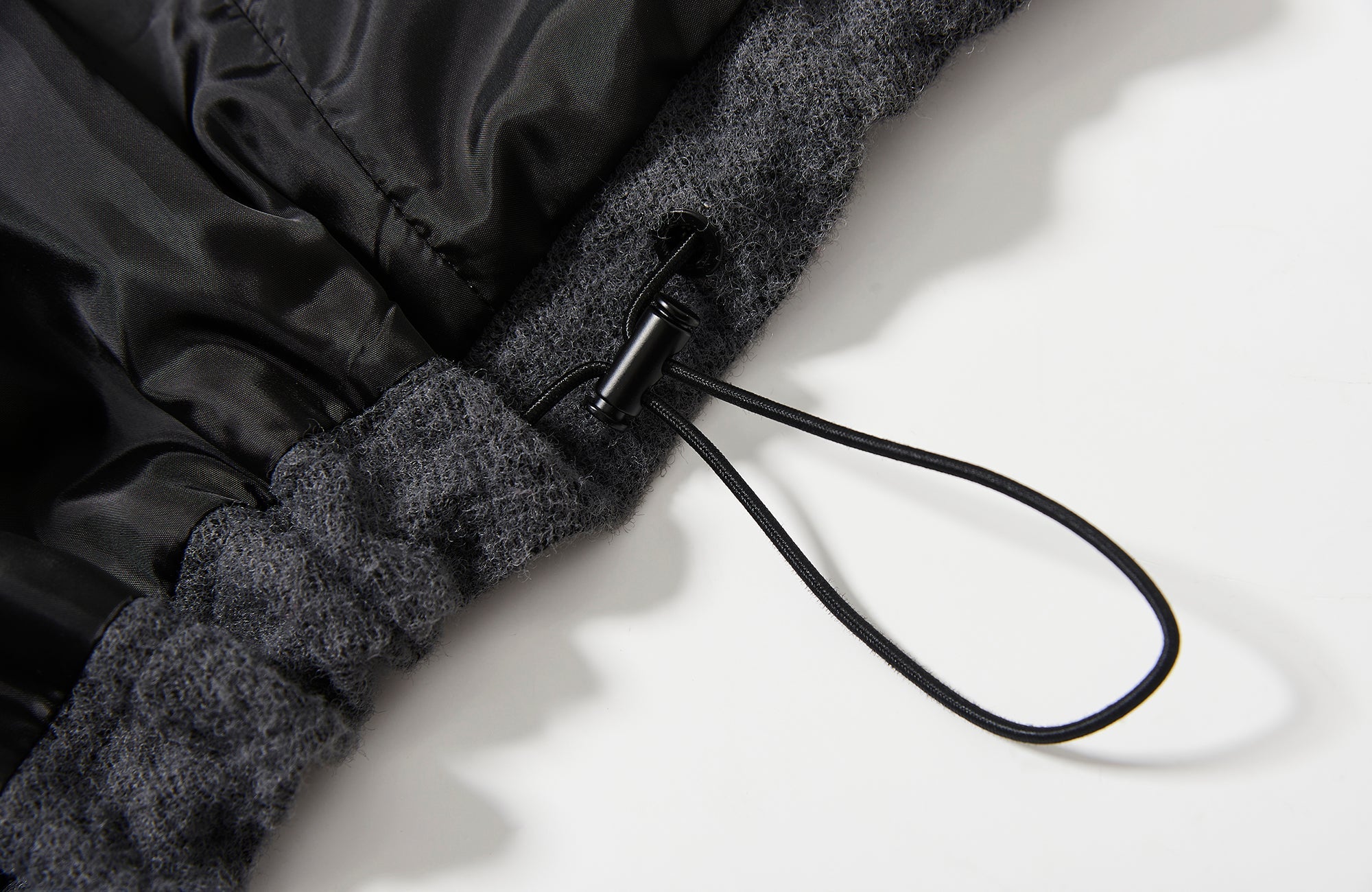 7440 37 1 Asym Placket Drawstring Hem Padded Vest