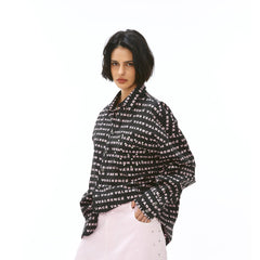 VANN VALRENCE Monogram Crystal-Studded Oversized Shirt