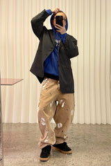 ME DA IGUAL Stripe Notched Lapel Oversized Blazer