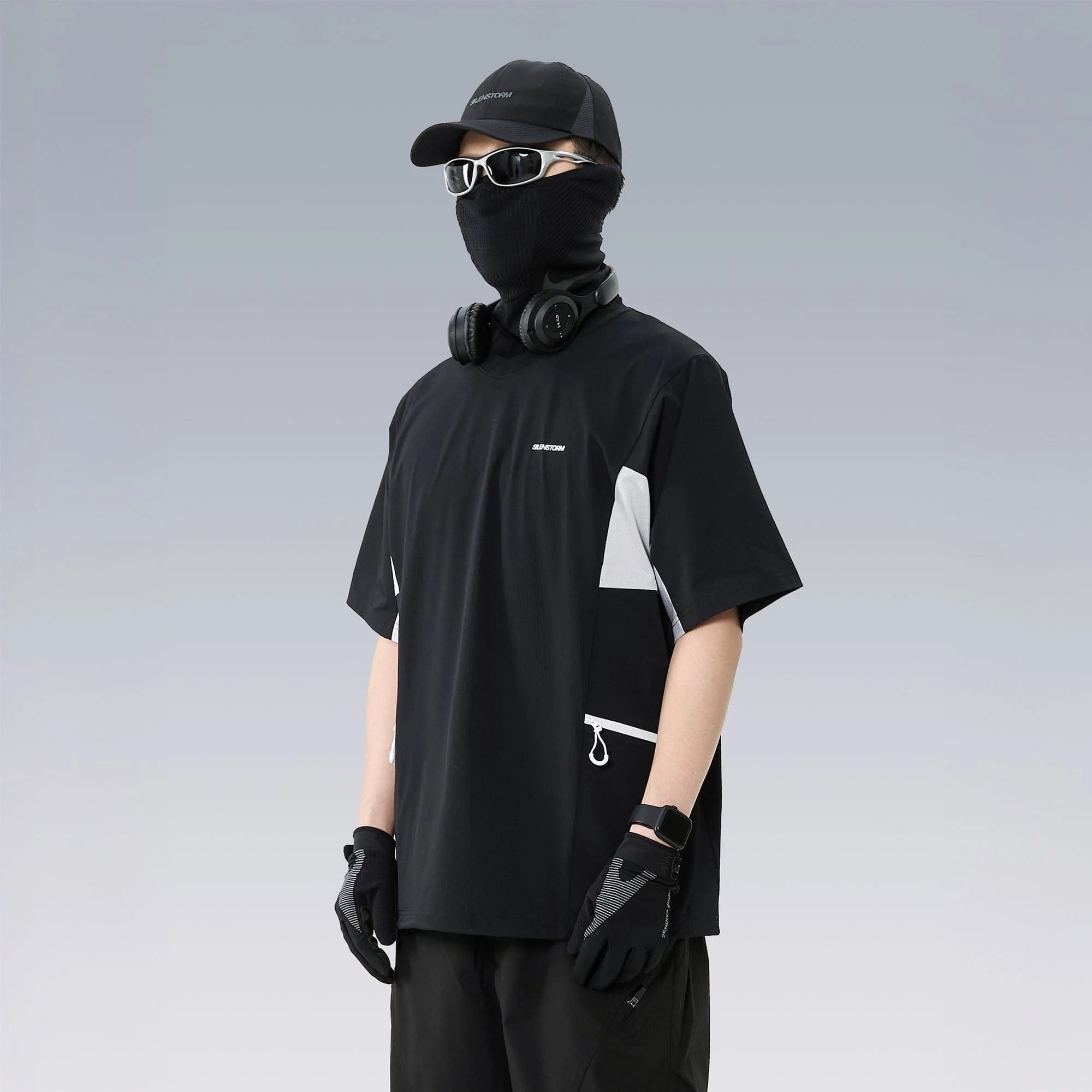 SILENSTORM Tech Panel Drawstring-Hem Quick-Dry T-Shirt