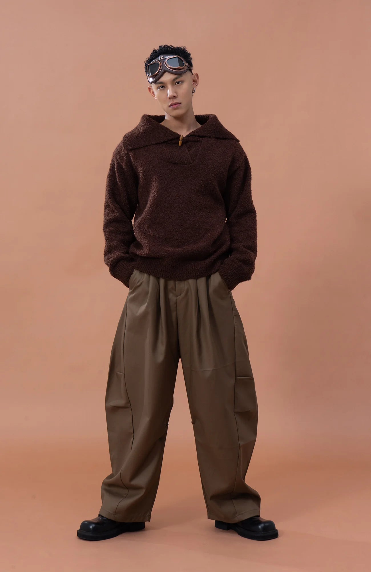 CLP Wool -Blend Toggle-Neck Knit Pullover