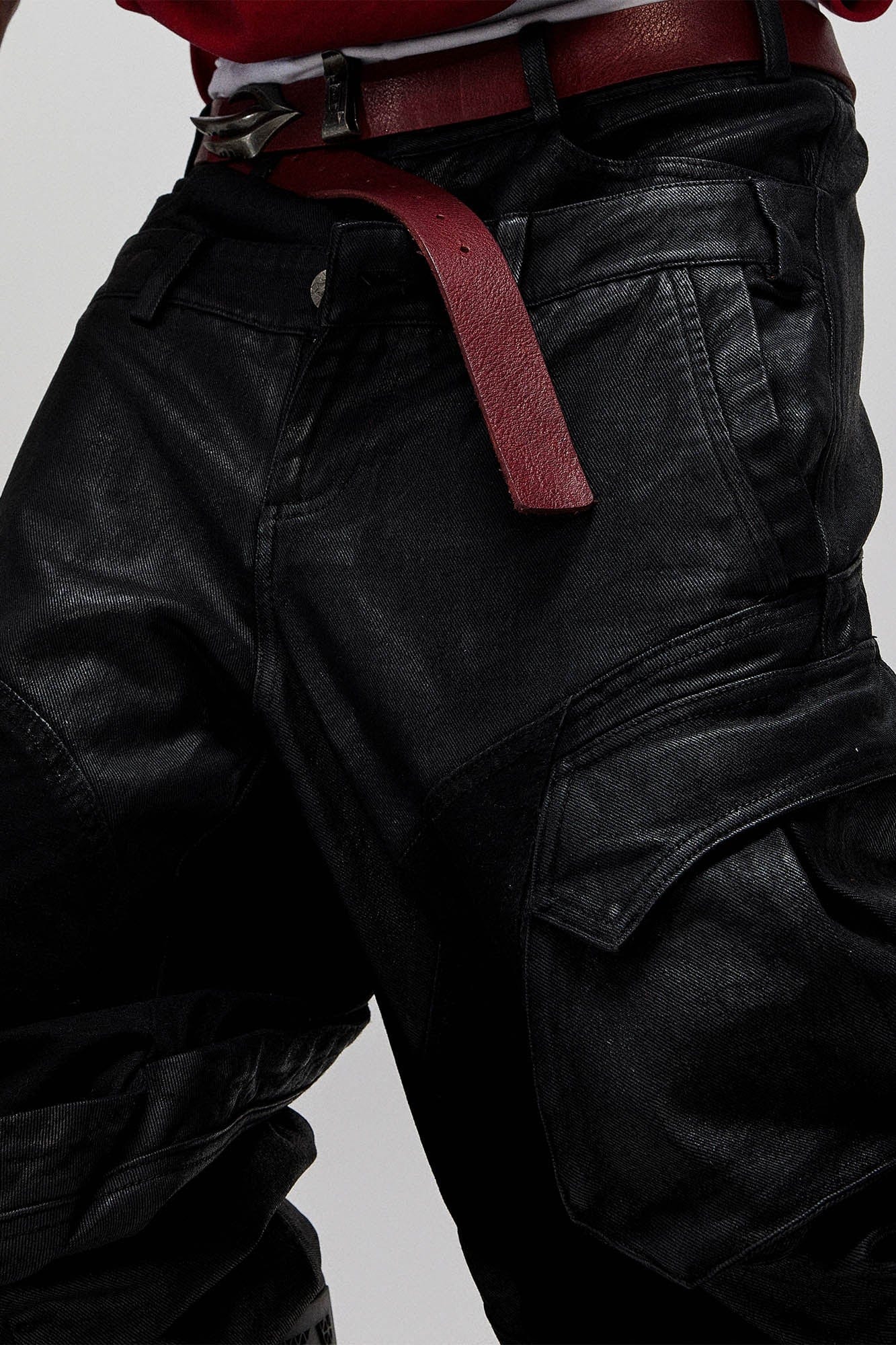 FLYERRER Dual-Waist Waxed Arc-Spliced Cargo Pants