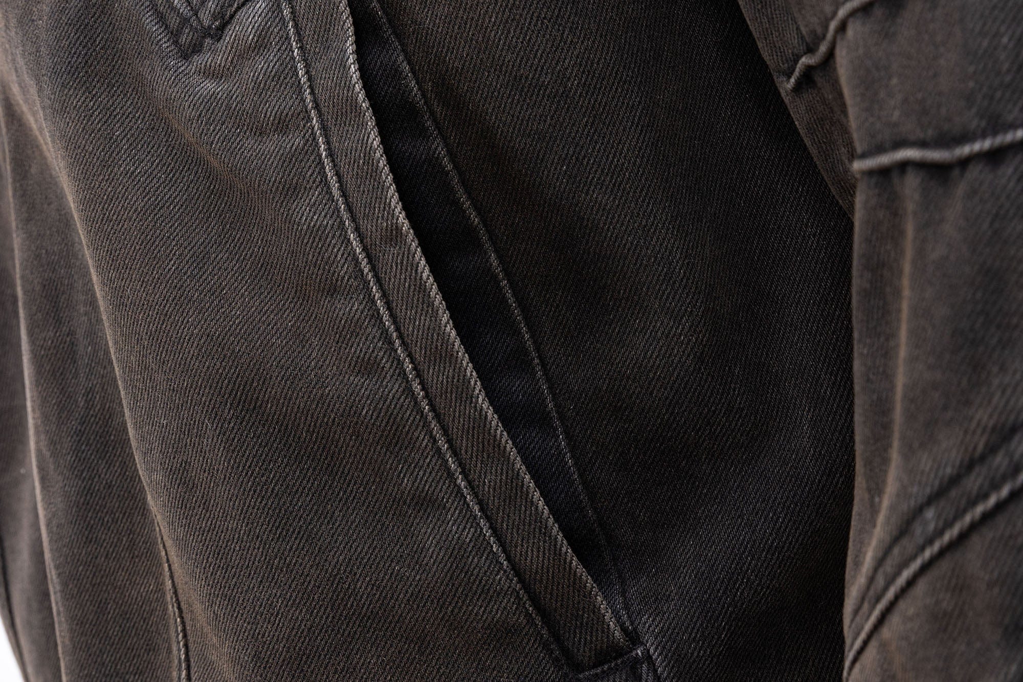 CATSSTAC Washed Paneled Seam Denim Jacket