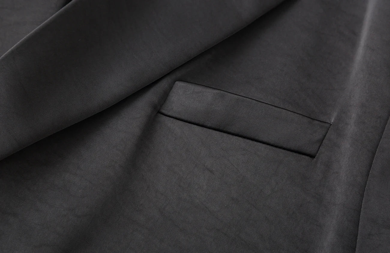 CLP Satin Padded Drape Coat