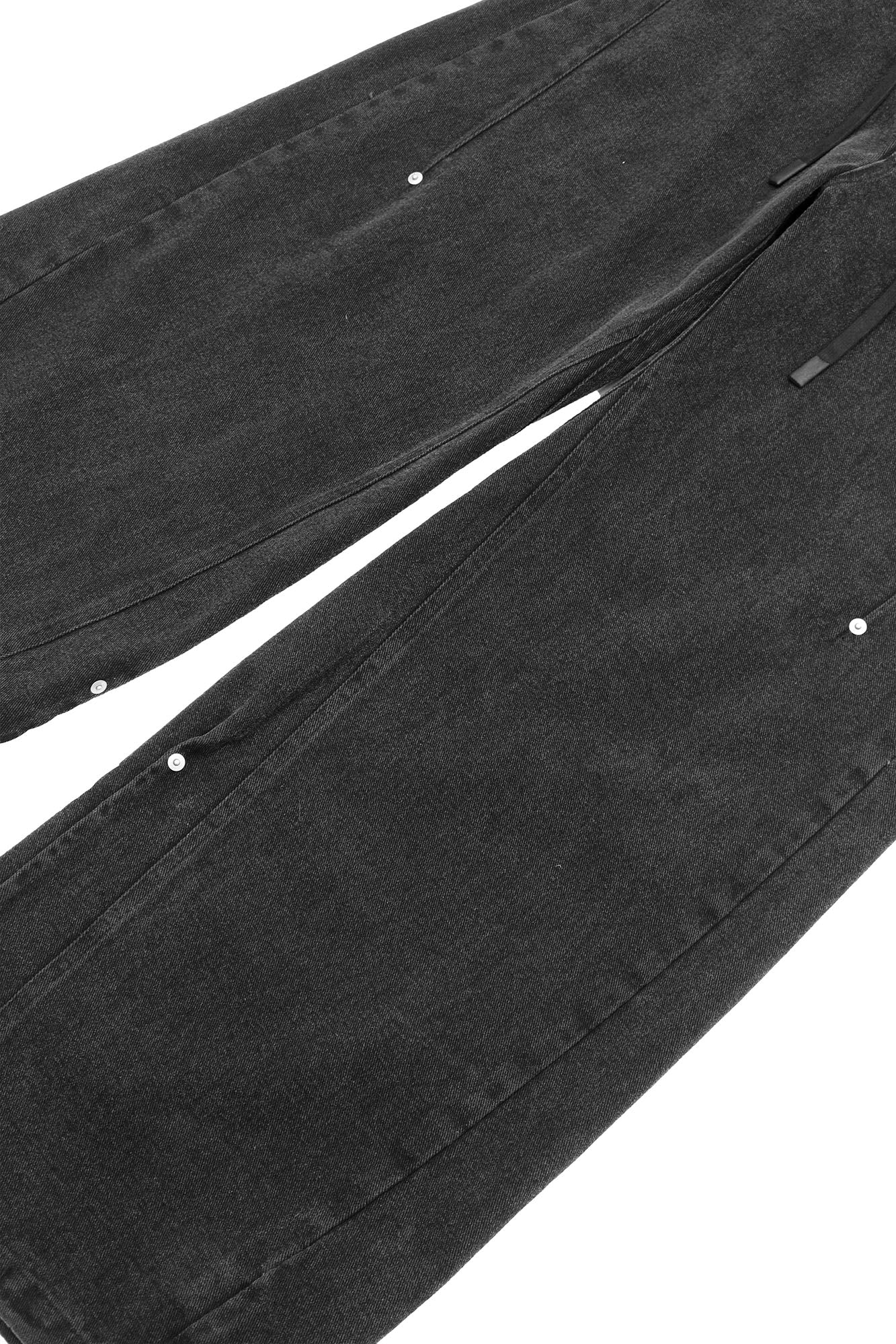 RELABEL Washed Studded Panel Oversized Jeans Black