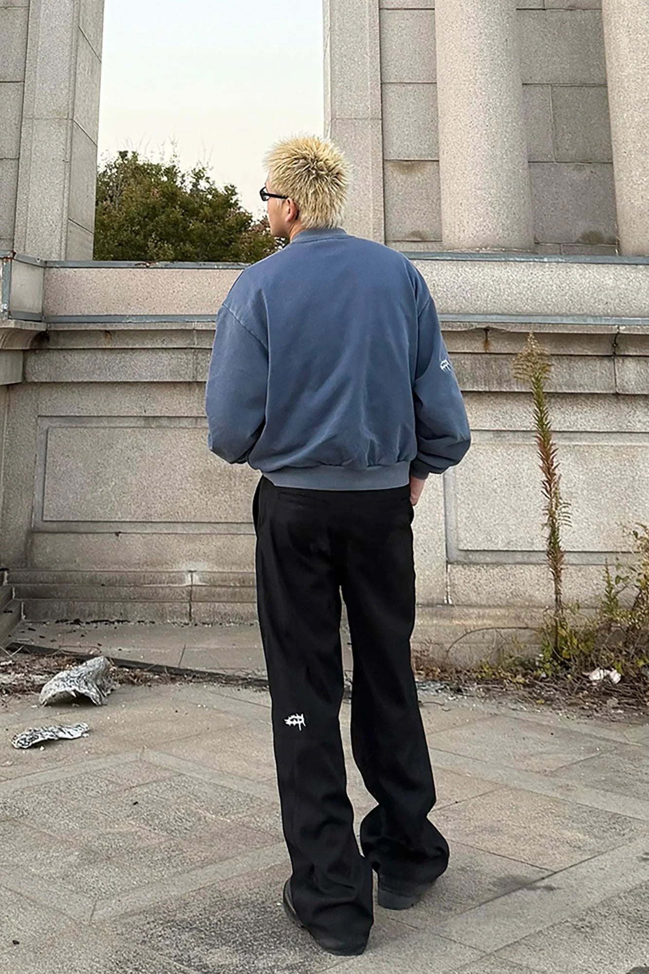 UNDERWATER Wrinkle-Resistant Panel Wide-Leg Trousers