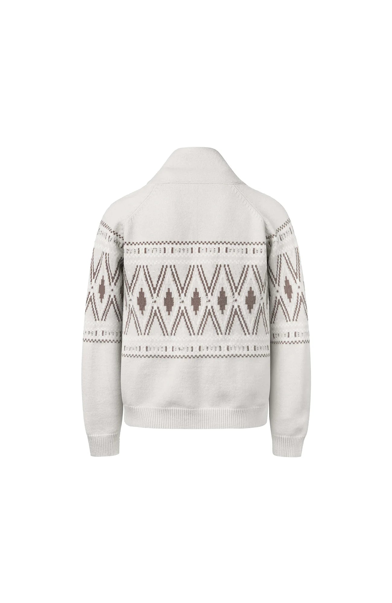OKAYTHXBYE Fair Isle Shawl Collar Cardigan