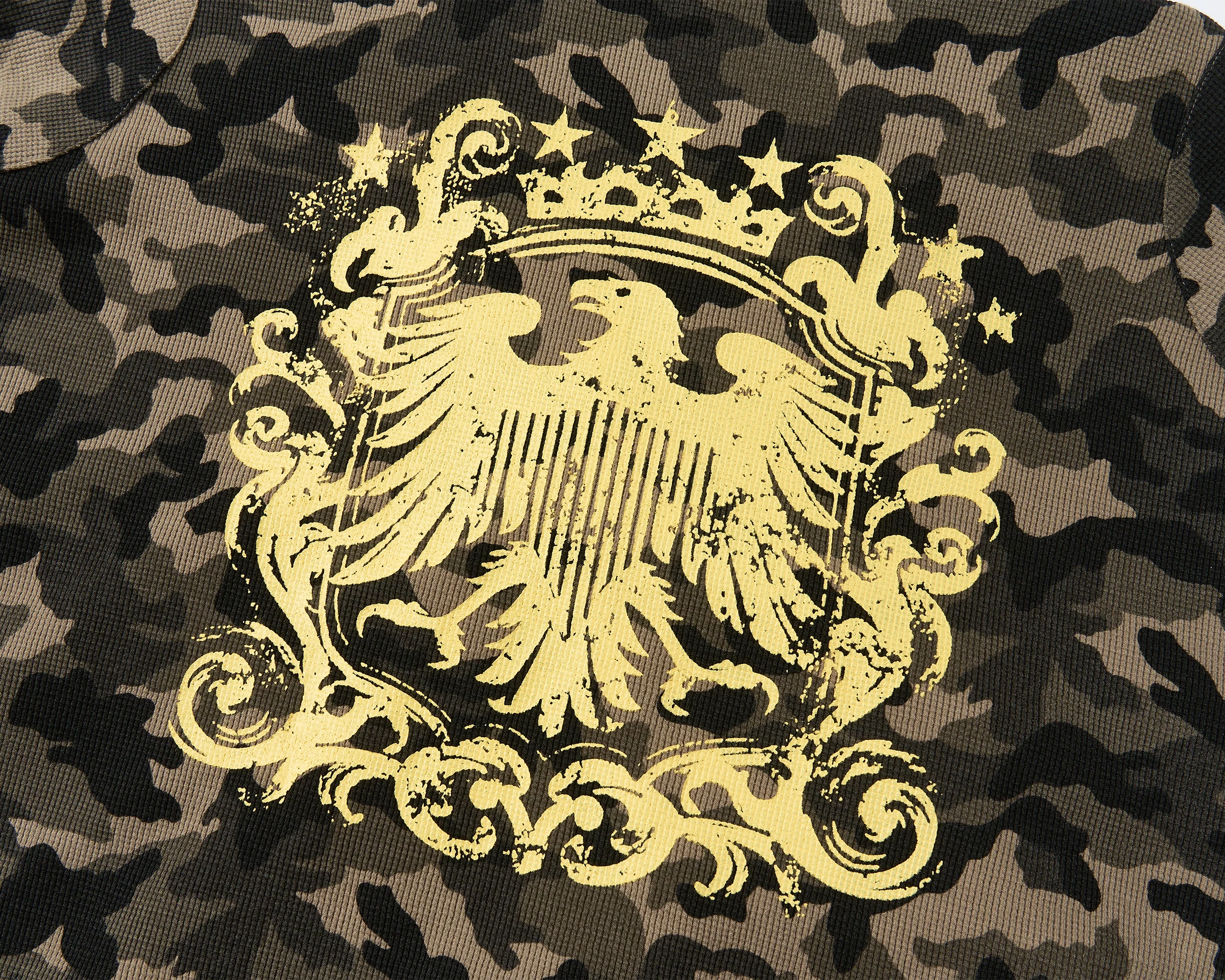 SAVAGEGROWTHWORLD Reversible Camo Waffle Hooded Jacket