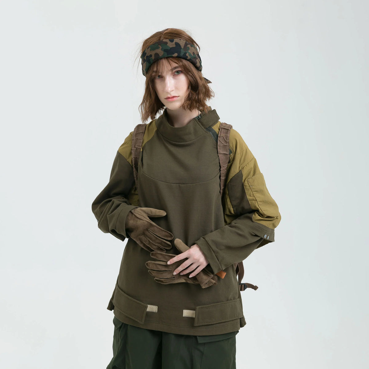 ERROR CODE ROBOT Detachable Sleeve Layered Utility Long-Sleeve Tee