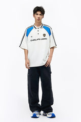 OVERLAPS Washed Multi-Pocket Cargo Jeans