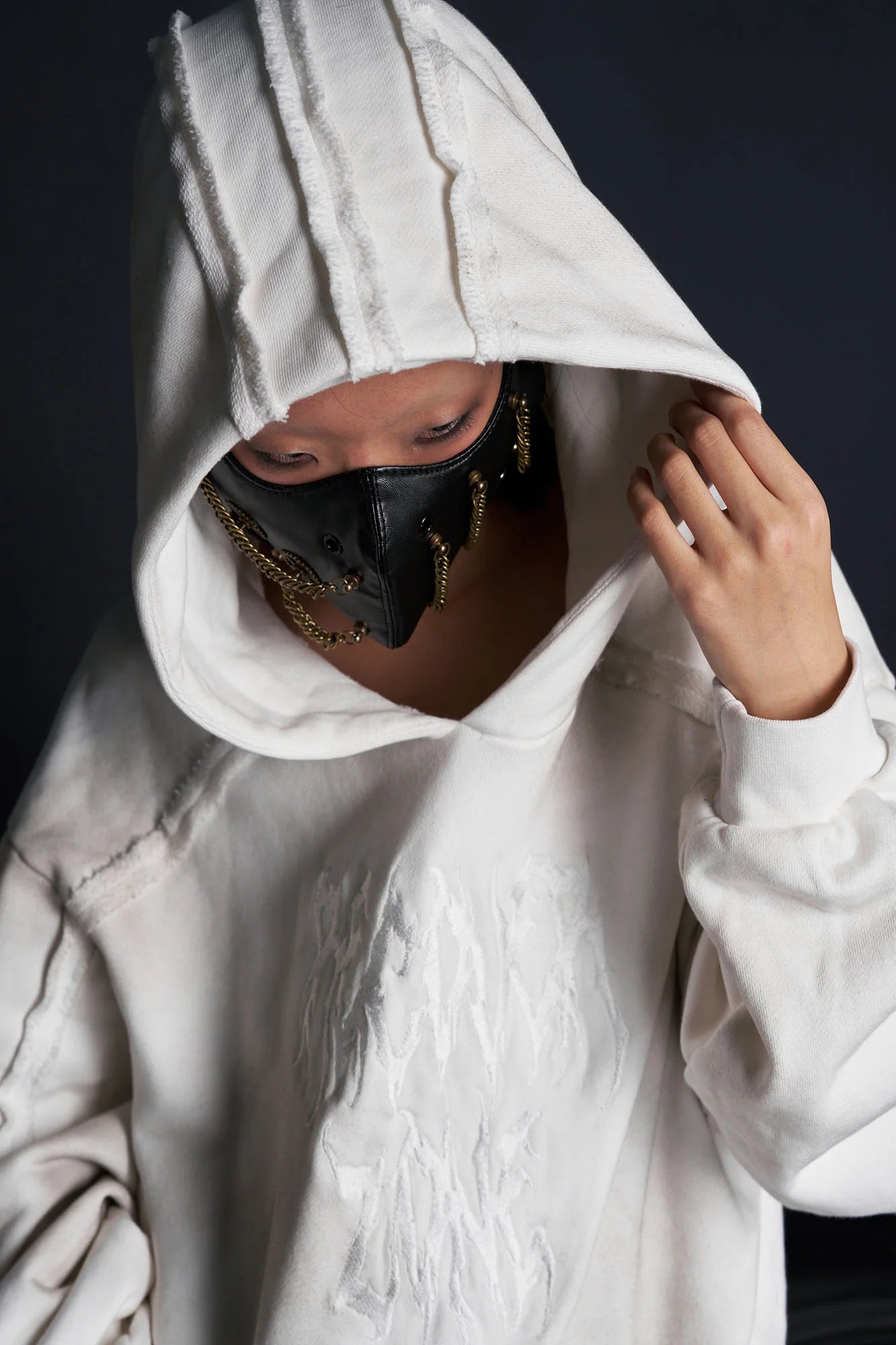 RECOVER ZONE LOGO Embroidered Dirty Wash Hoodie