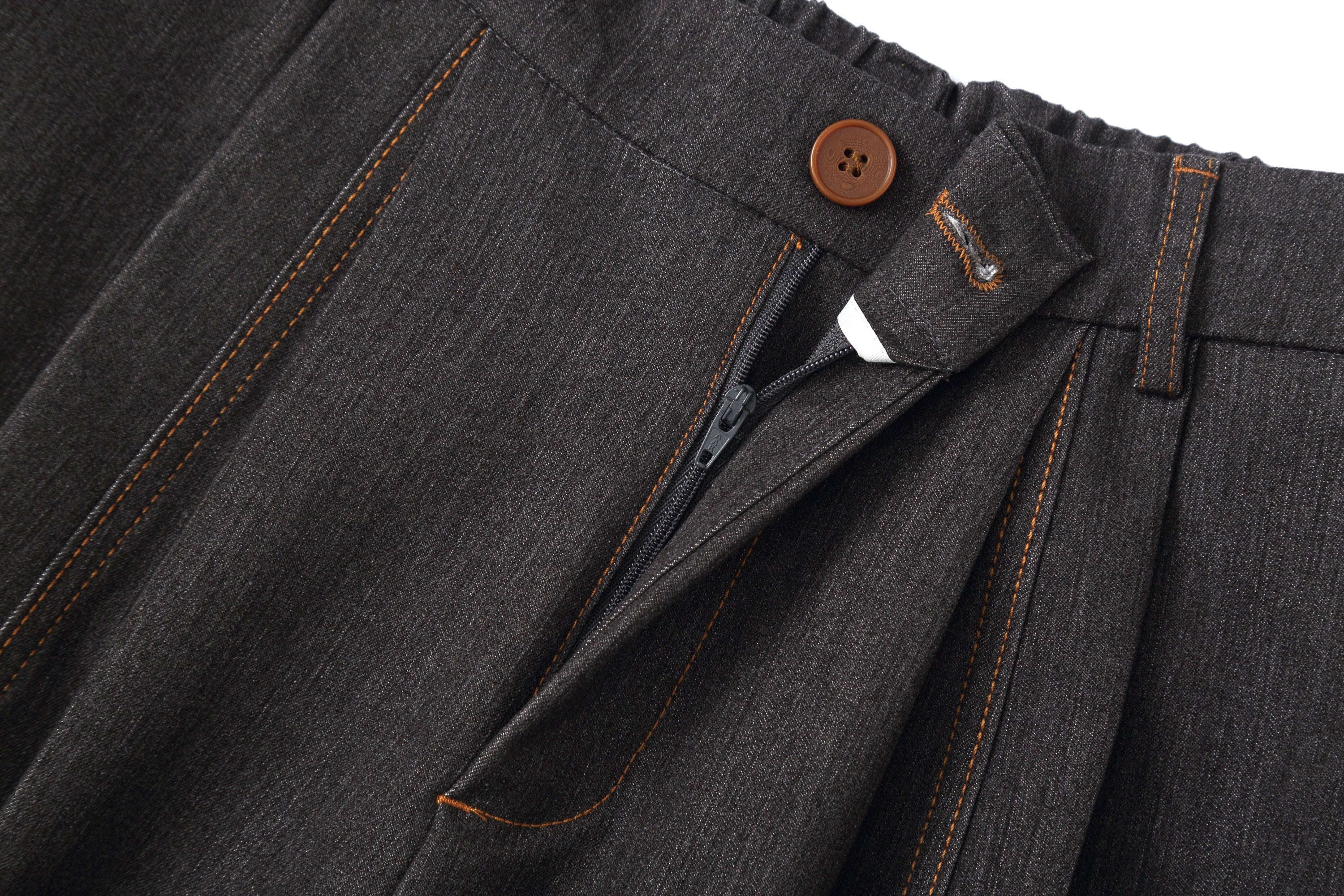 CLP Stitched Pleated Denim Pants