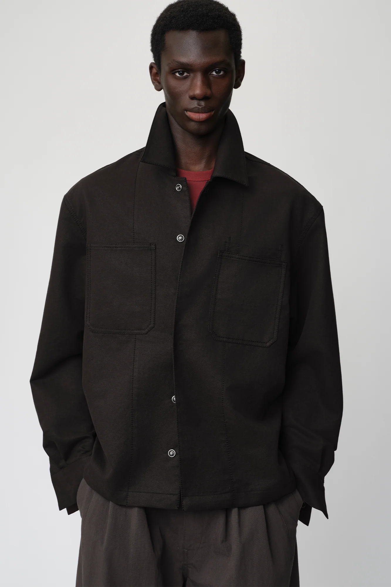 OPICLOTH Cotton-Blend Patch-Pocket Jacket