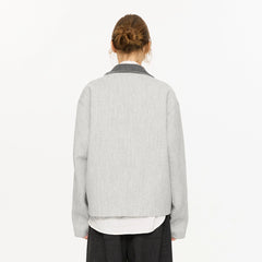 KREATE Houndstooth Wool-Blend Moto Jacket