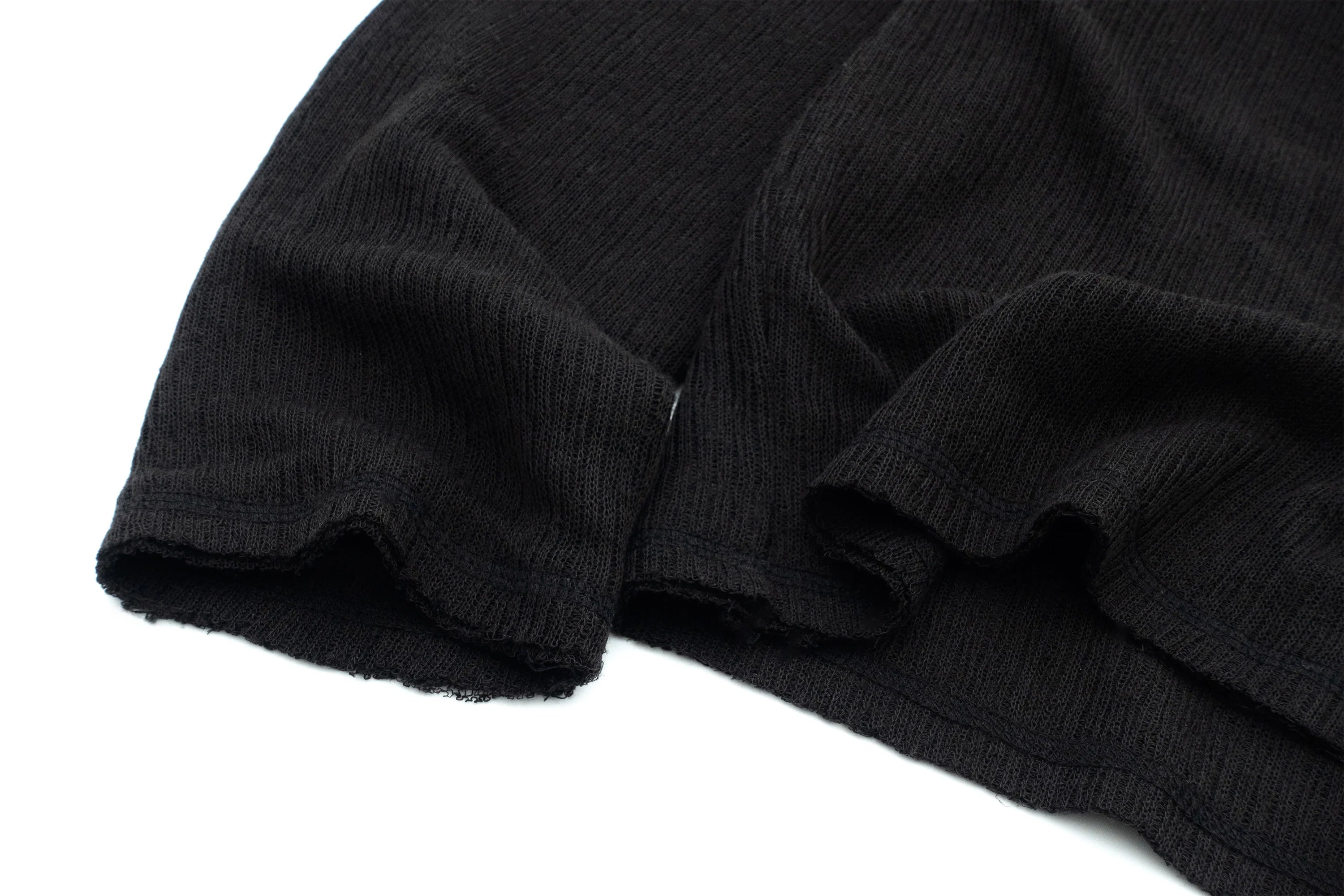 IN EXISTENCE Raw Hem Henley Long-Sleeve Tee