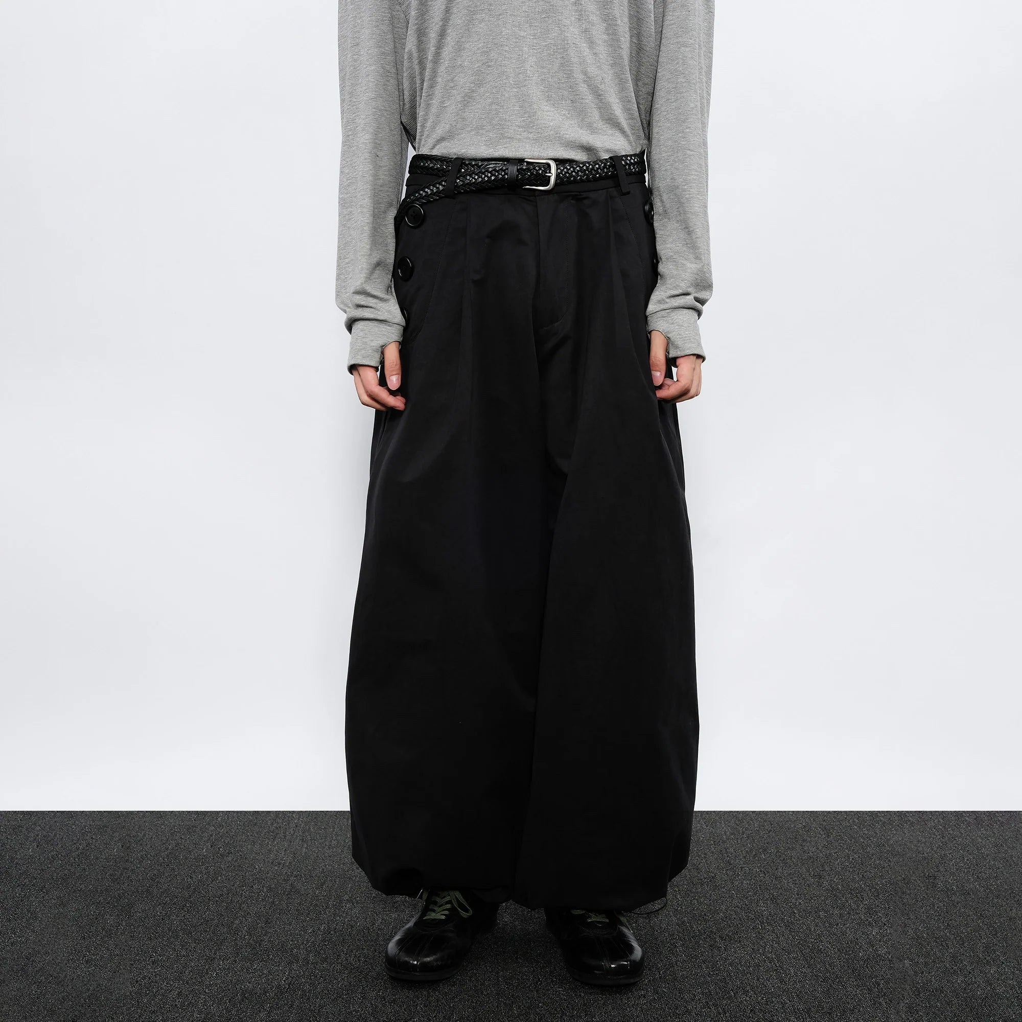 7440 37 1 Side-Button Drawcord Balloon Pants