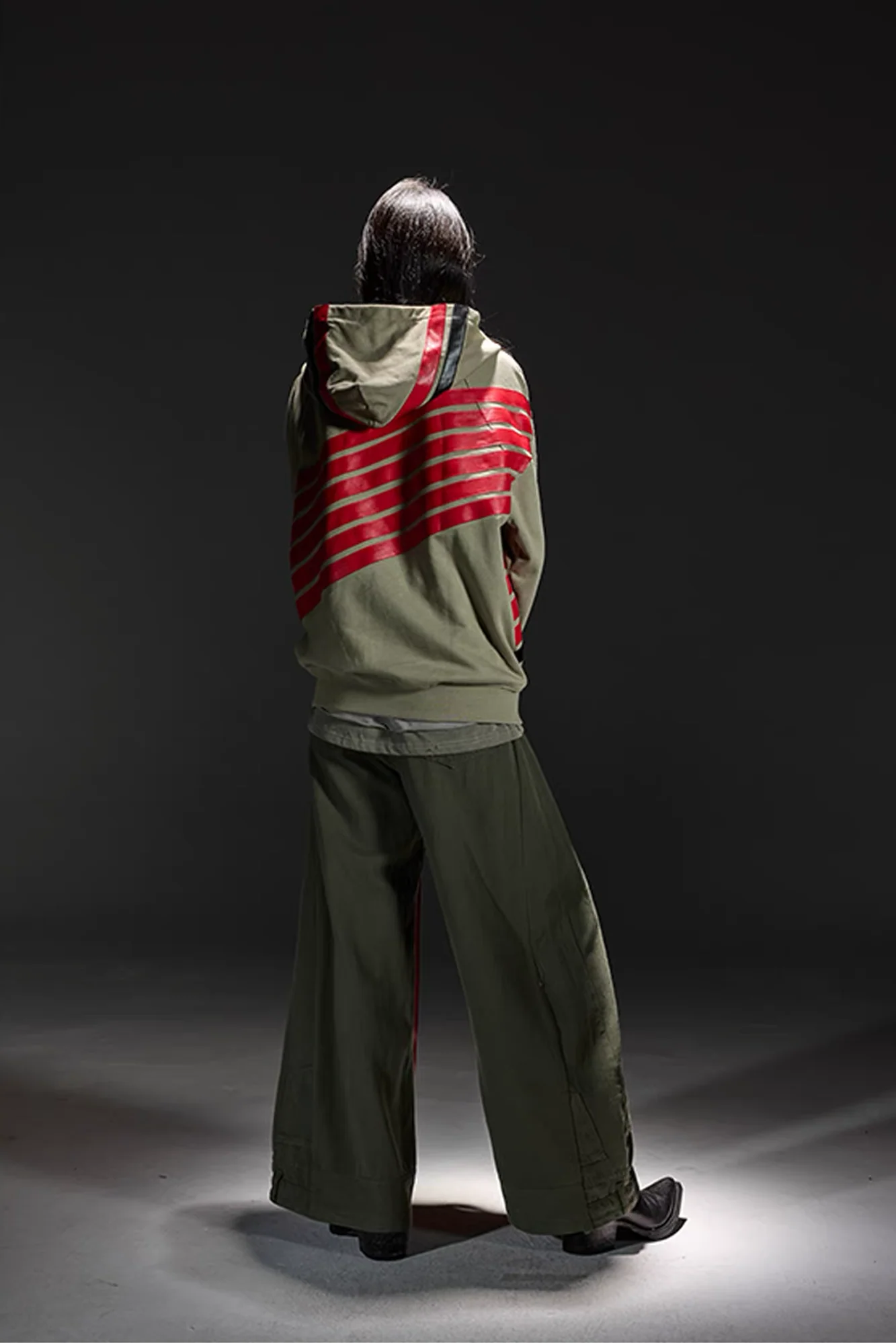 NOTHINGNESS WORLD Four-Stripe Wide-Leg Sweatpants