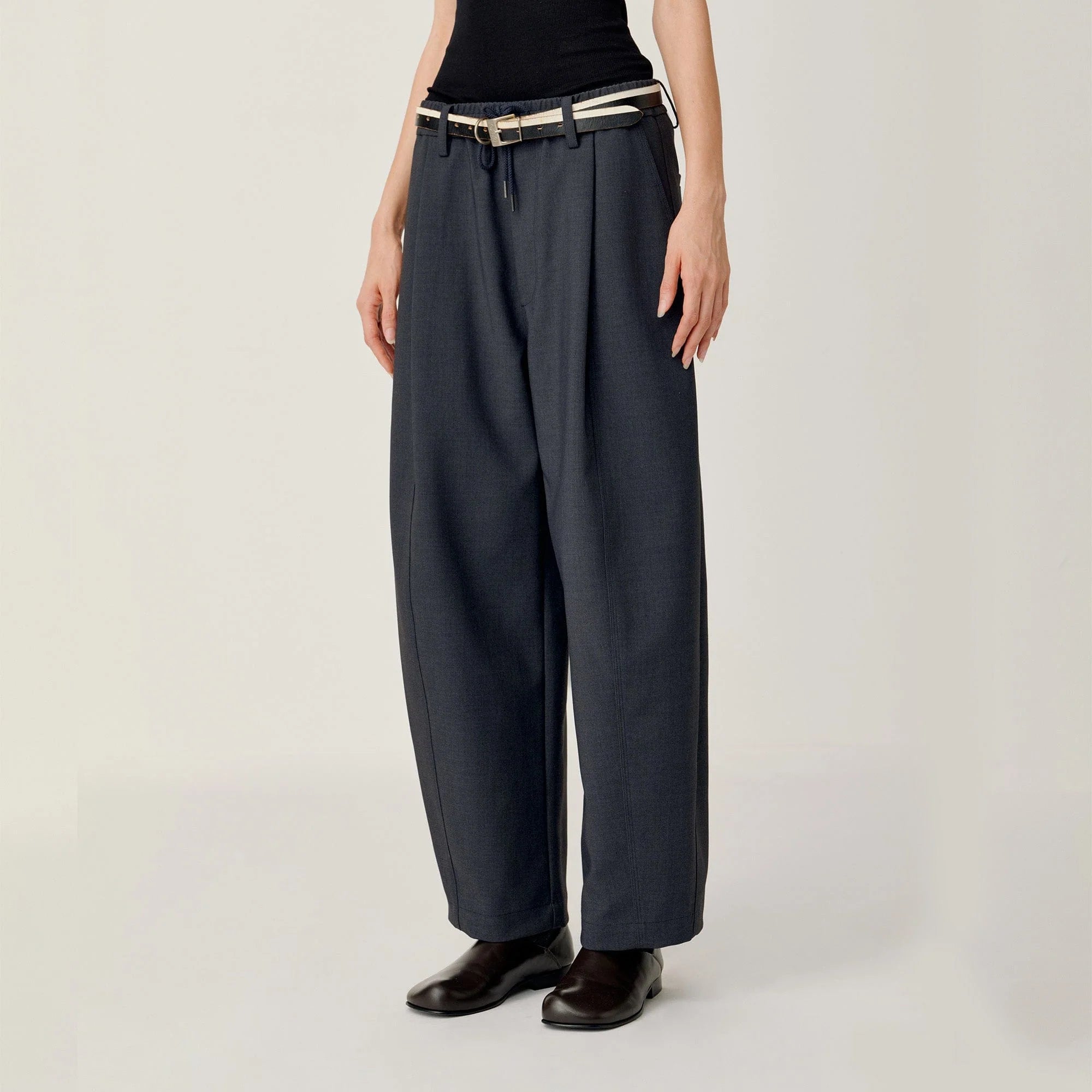OPICLOTH Classic Drawstring Ankle Pants
