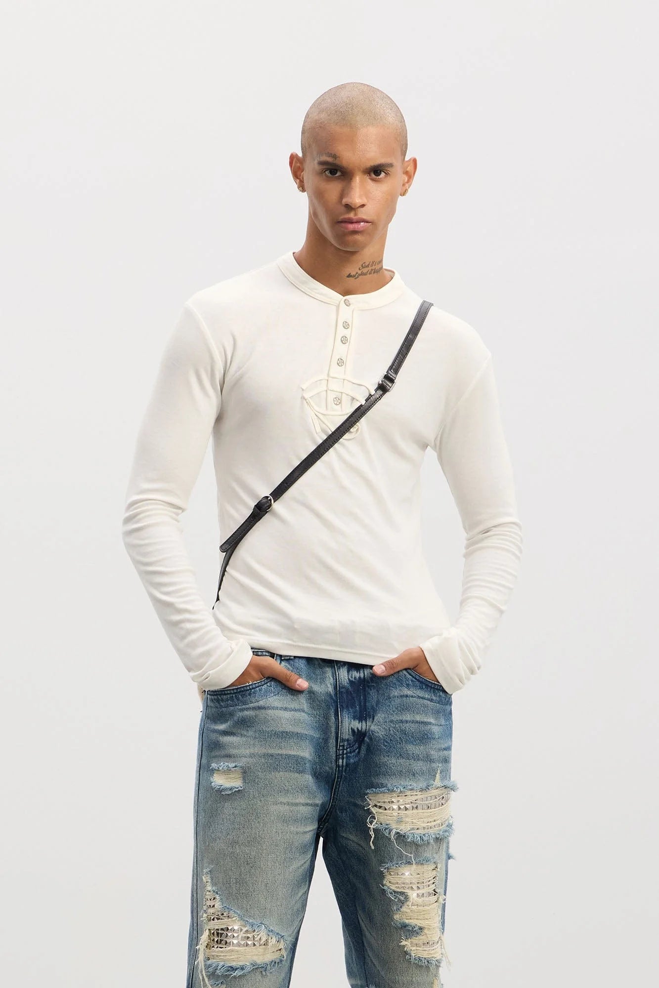 DND4DES Eye of Horus Henley Long-Sleeve Tee