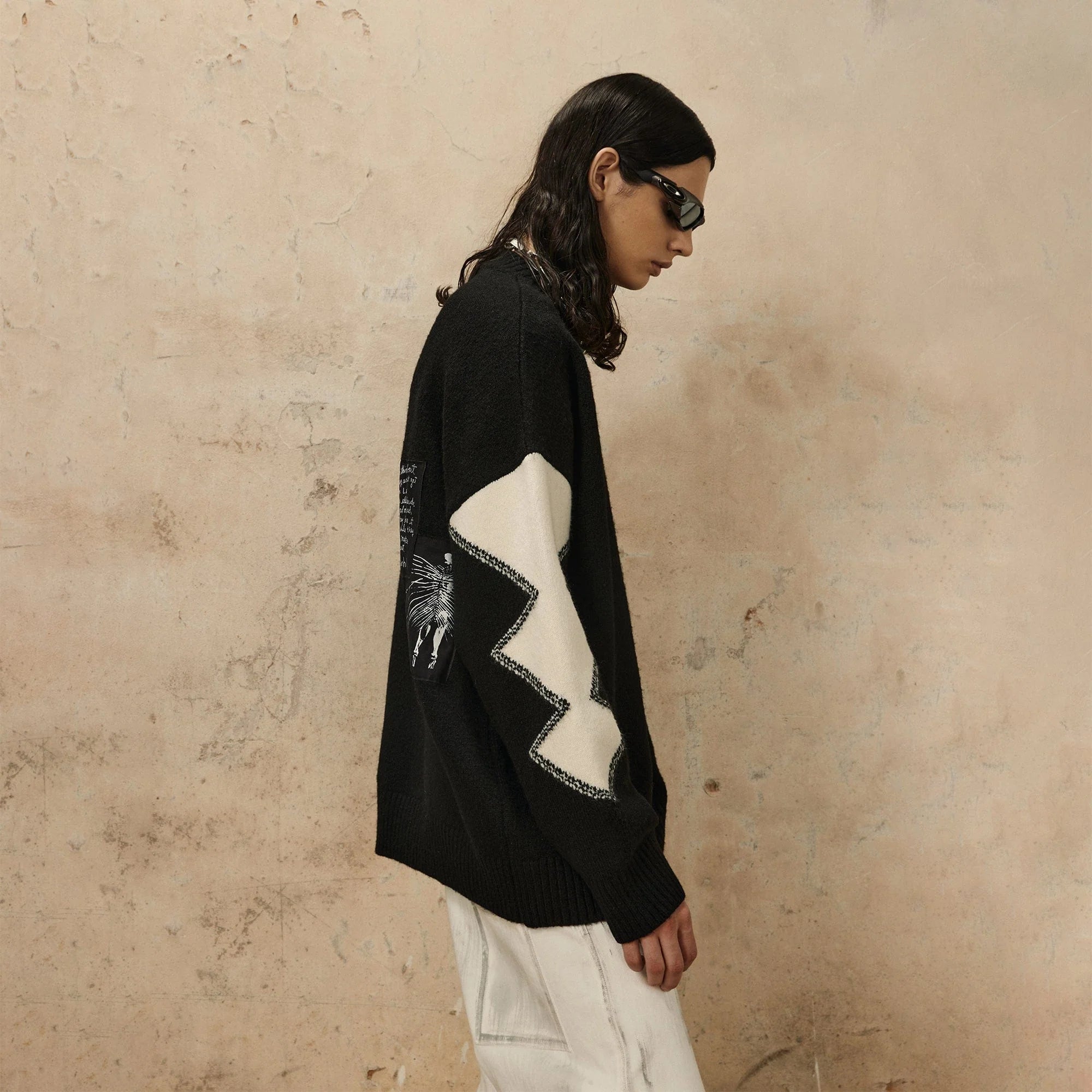 OVDY Color-Blocked Patchwork Sweater