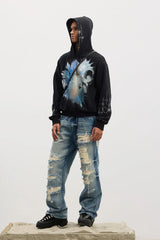 DND4DES Ripped Studded Flared Jeans