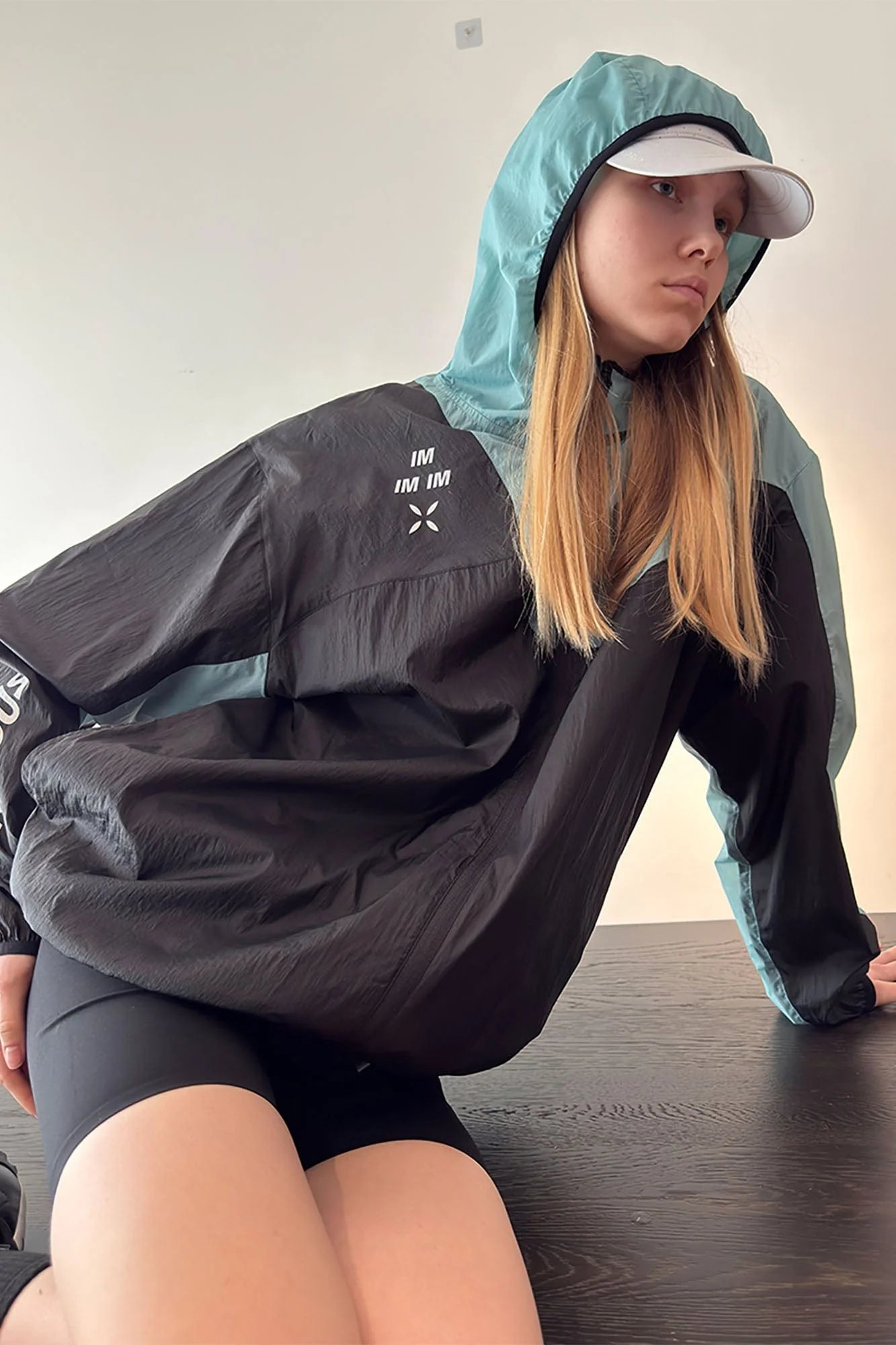 MIICHOUS Contrast Spliced UV Protection Hooded Jacket