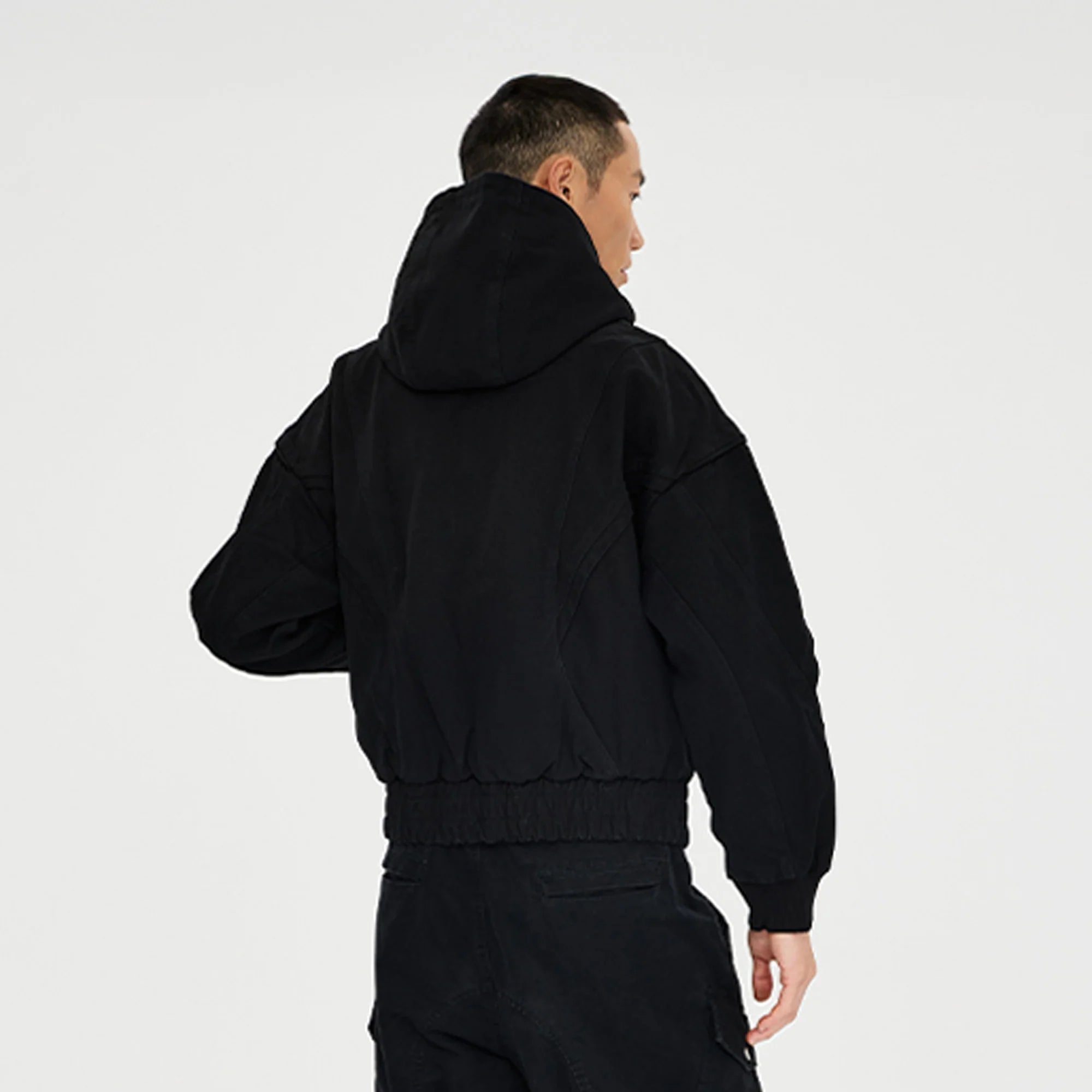 CATSSTAC Structured Panel Studded Hooded Jacket