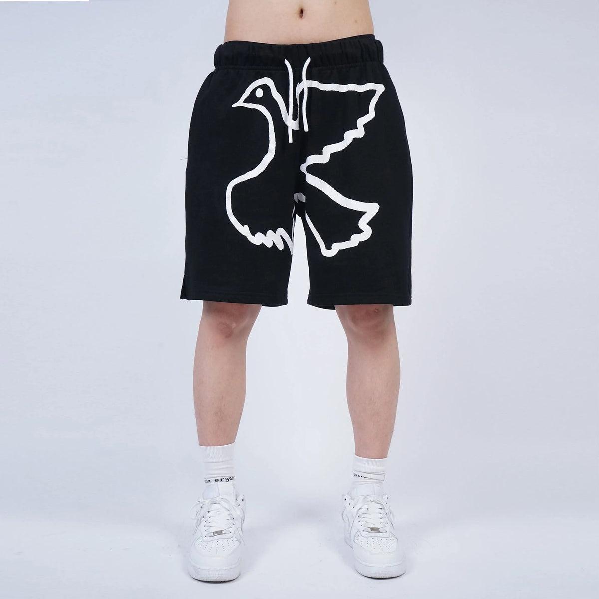 VINKID Dove Graphic Drawstring Sweat Shorts