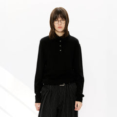 KREATE Double-Collar Wool-Blend Knit Polo